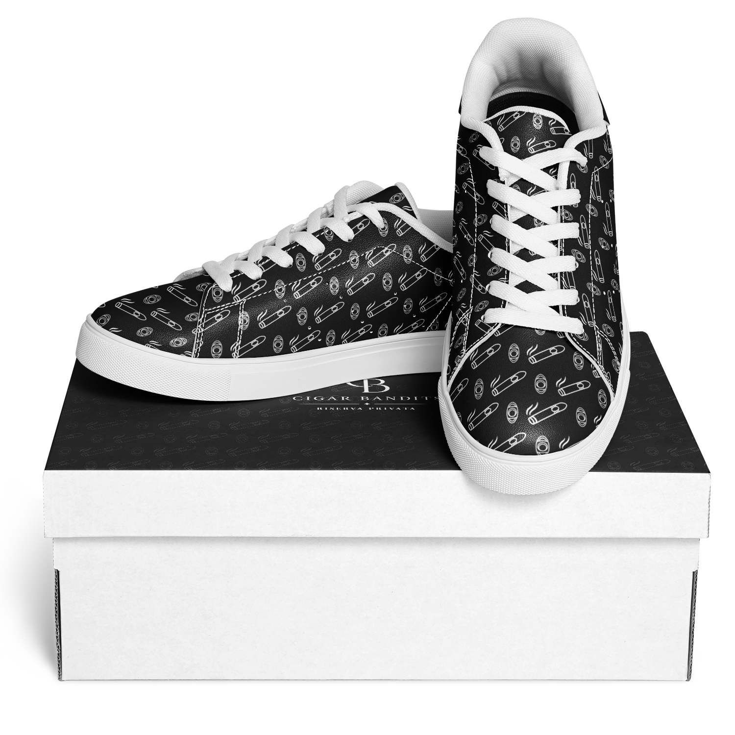 Cigar Low Tops - Black & White