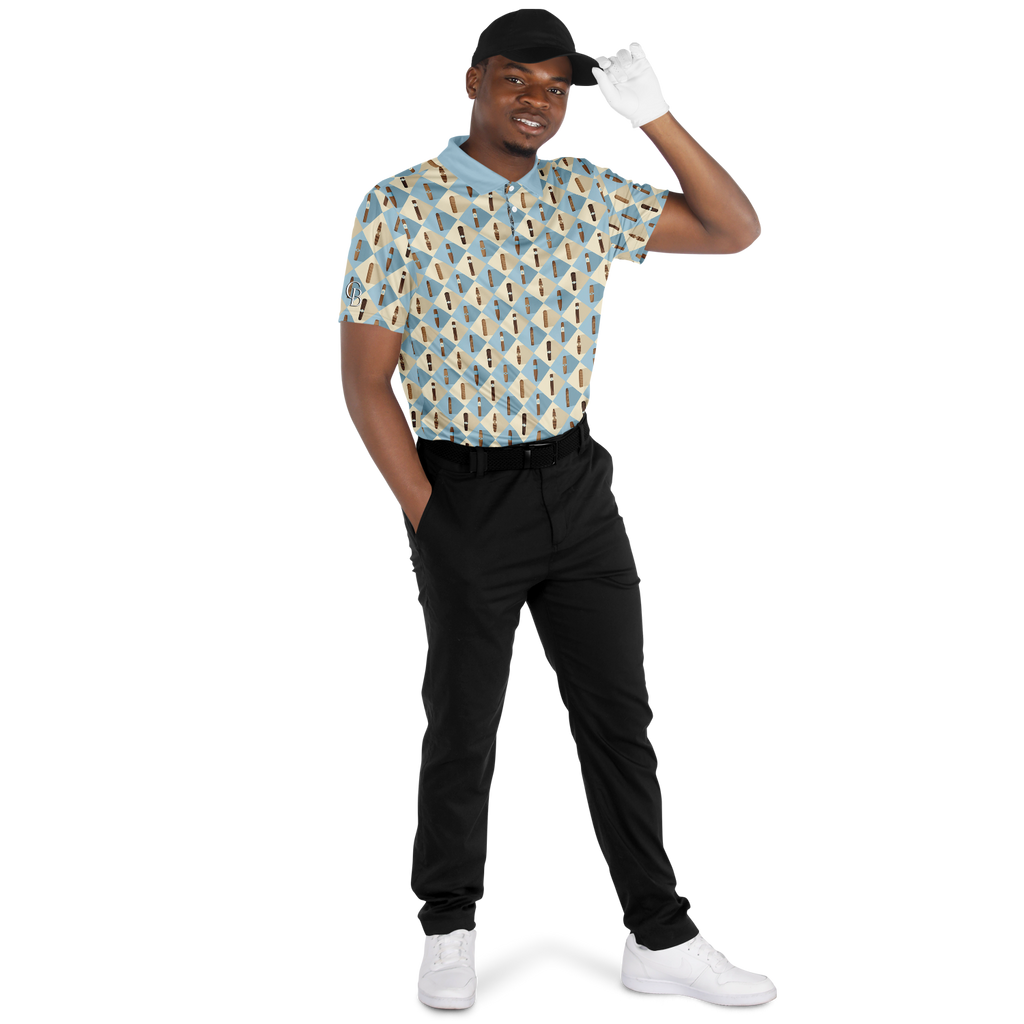 Grand Puro no.2 (Sky Blue & Cream) - Polo Shirt