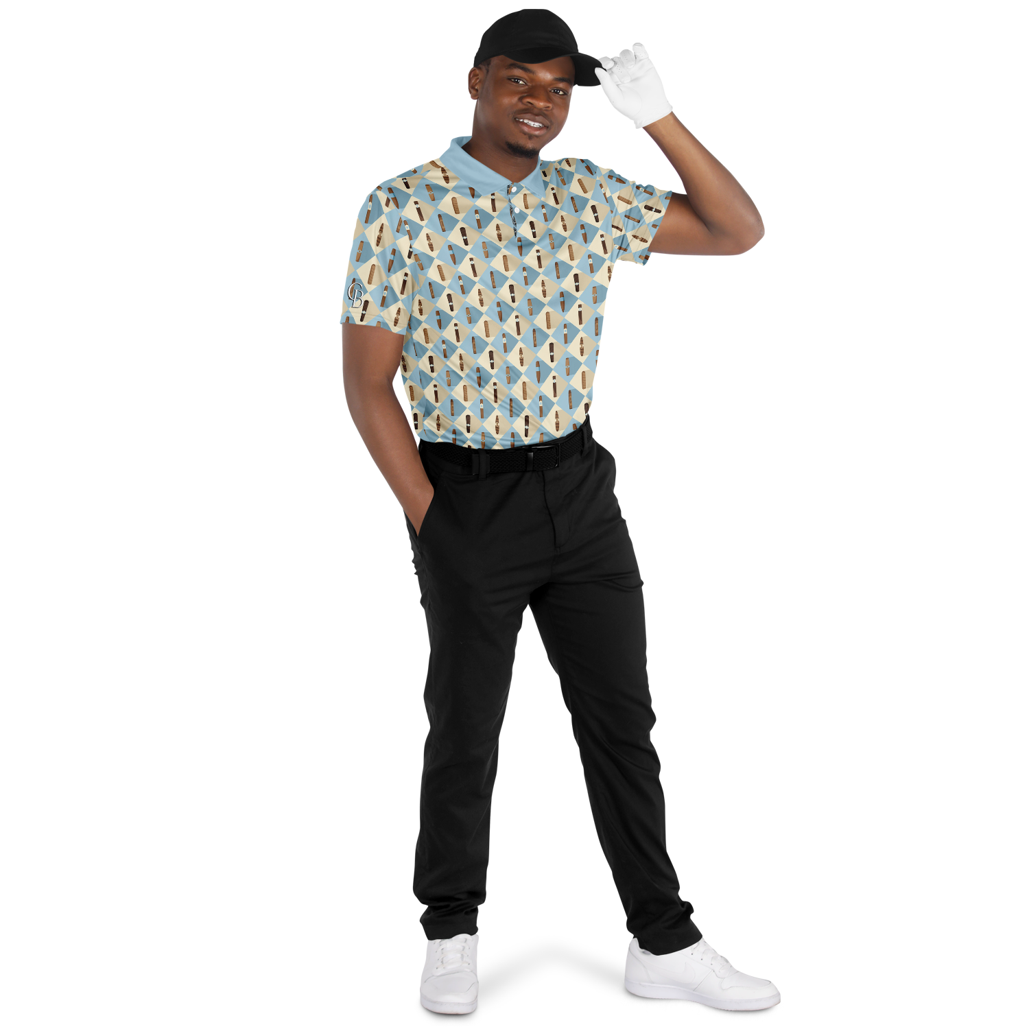 Grand Puro no.2 (Sky Blue & Cream) - Polo Shirt