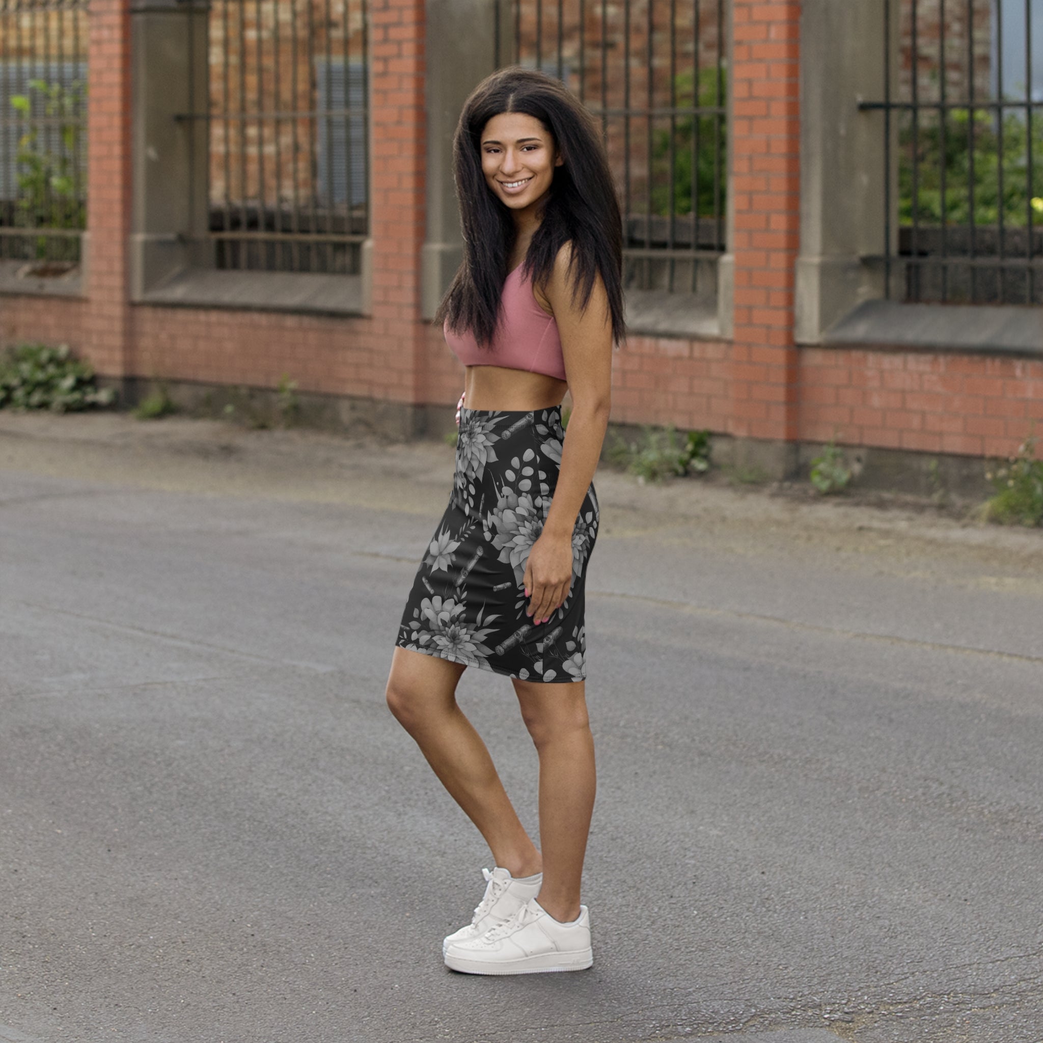 Capa Flora -  Tropical  Pencil Skirt