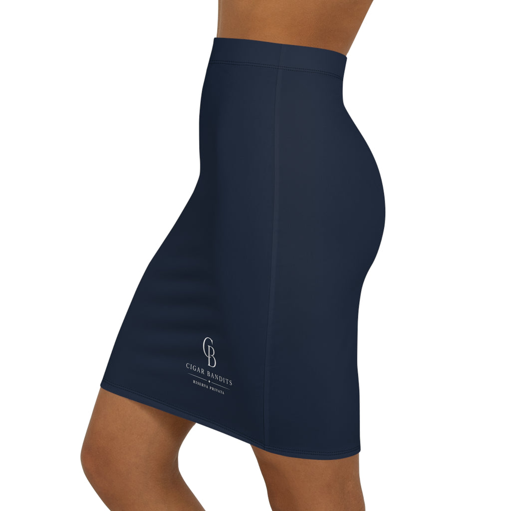 Ligero Logo -  Navy Pencil Skirt
