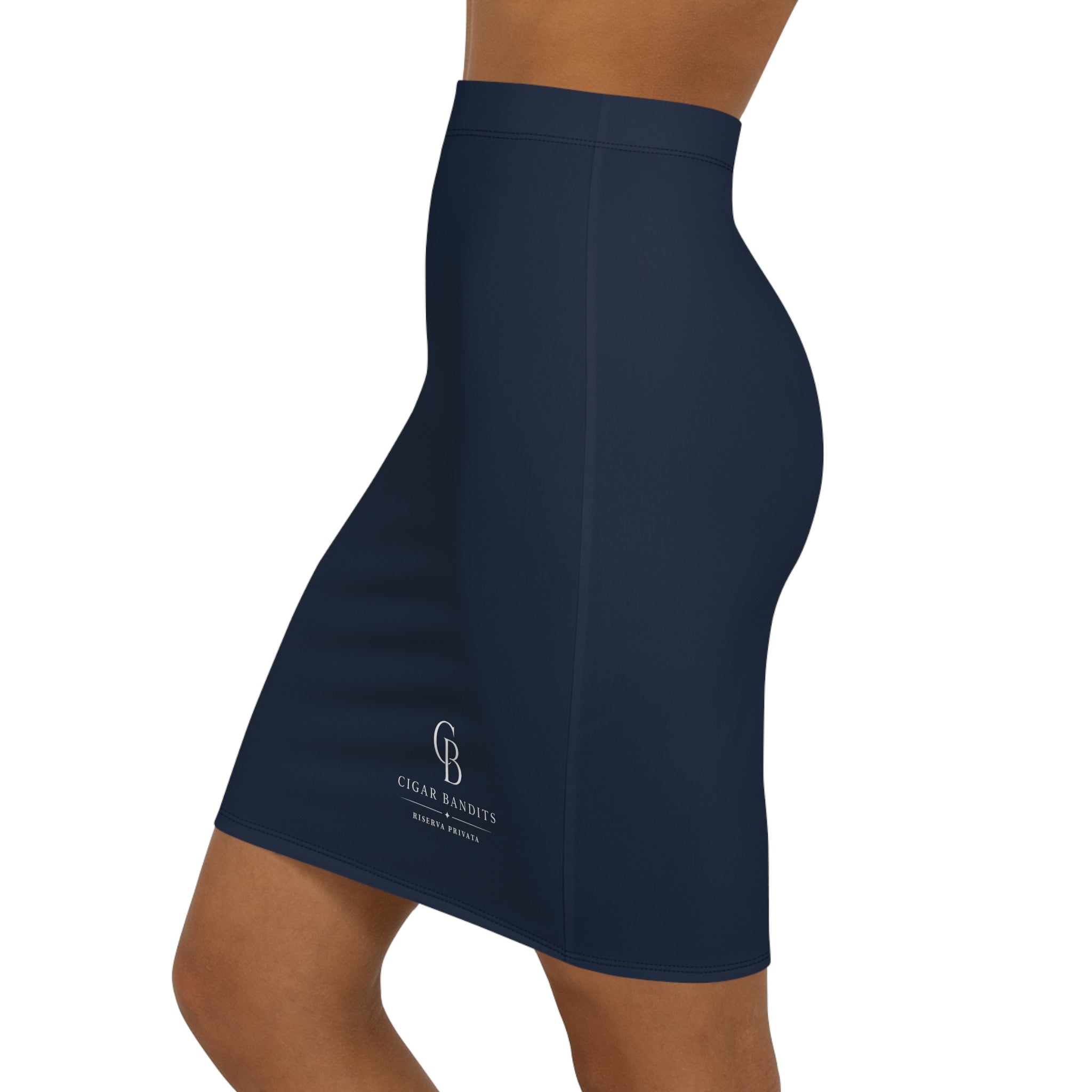 Ligero Logo -  Navy Pencil Skirt