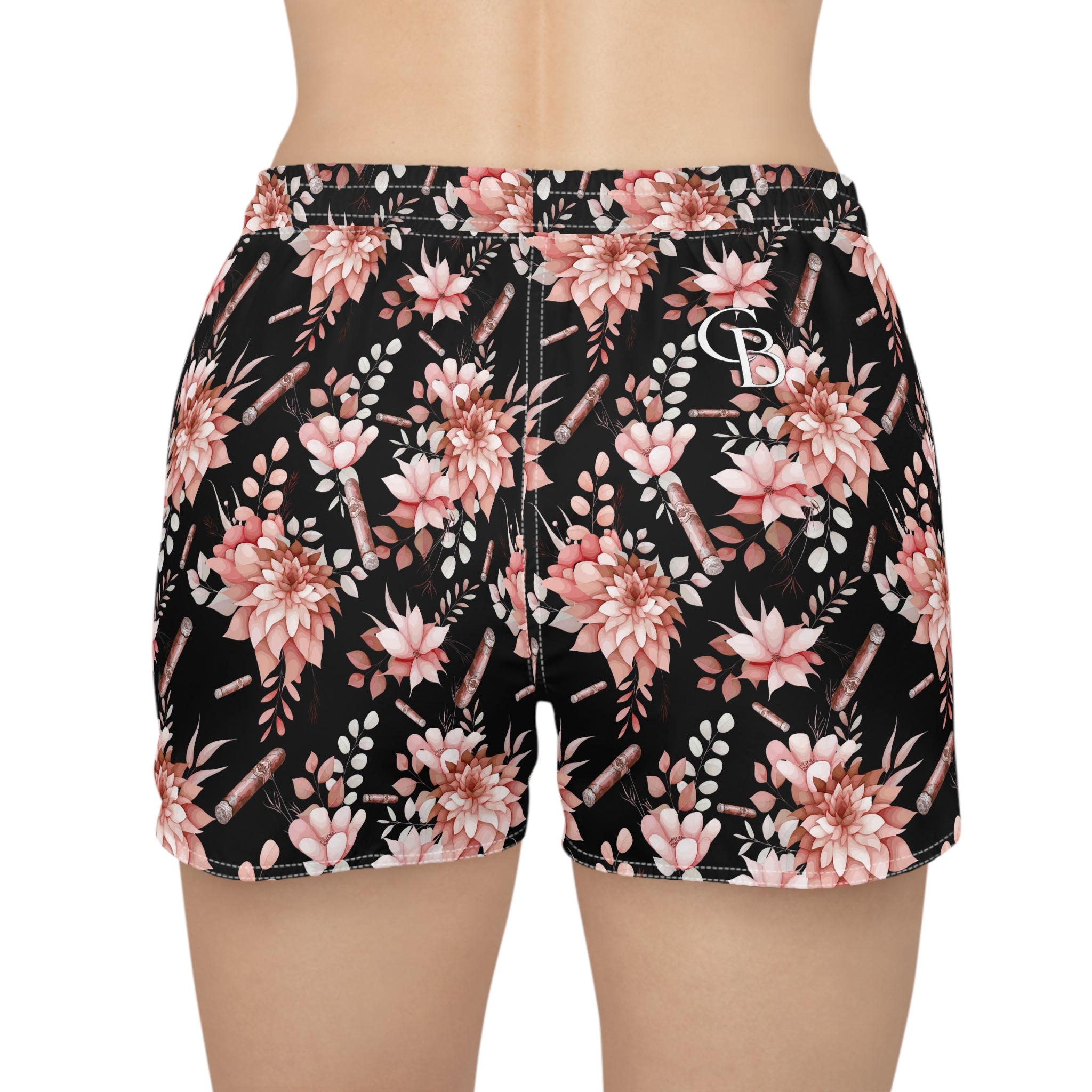 Capa Flora -  Pink & Black Lounge Shorts