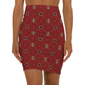 Viso Gold Link - Red Pencil Skirt