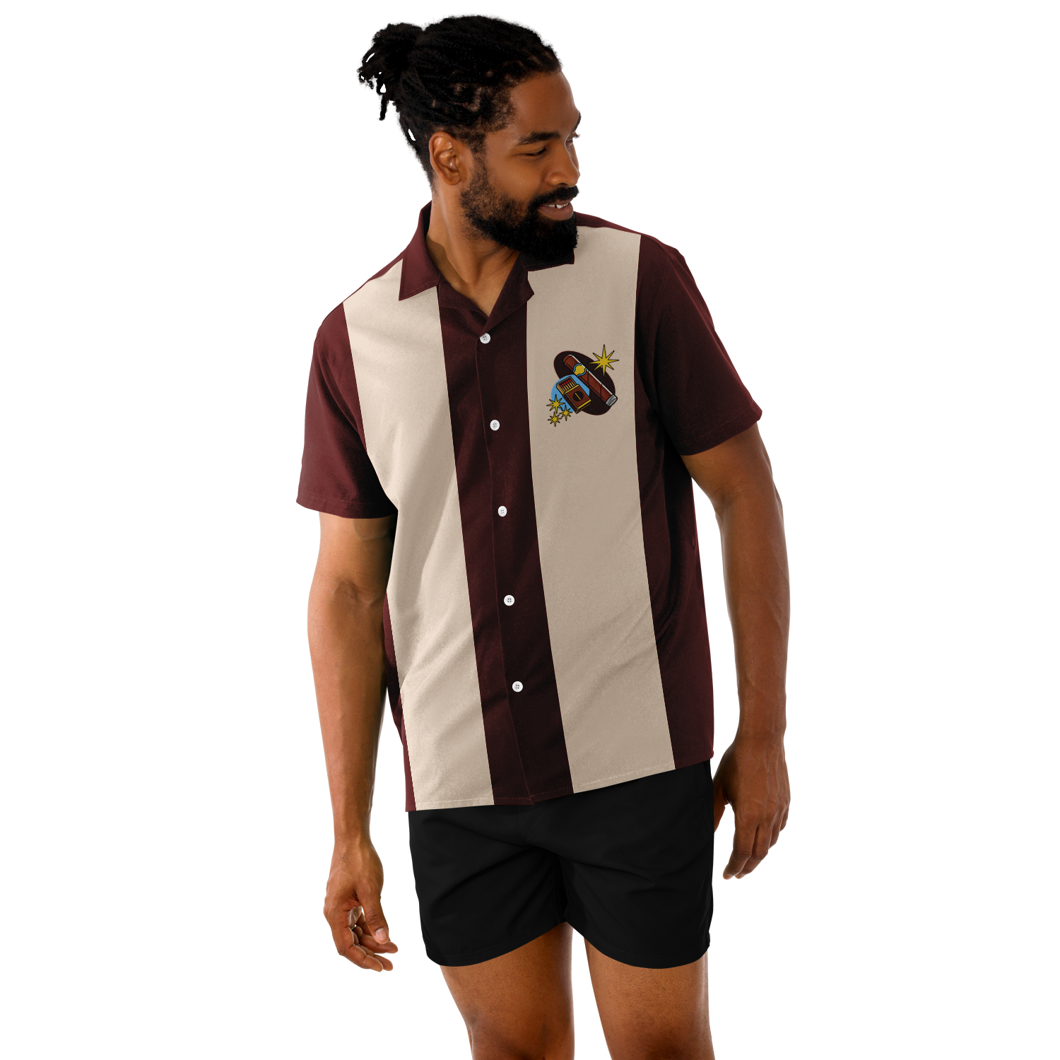 Retro Smoke no.15 - Burgandy and Tan