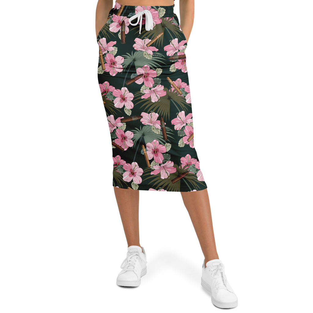 Capa Flora - Pink Long Tropical Skirt