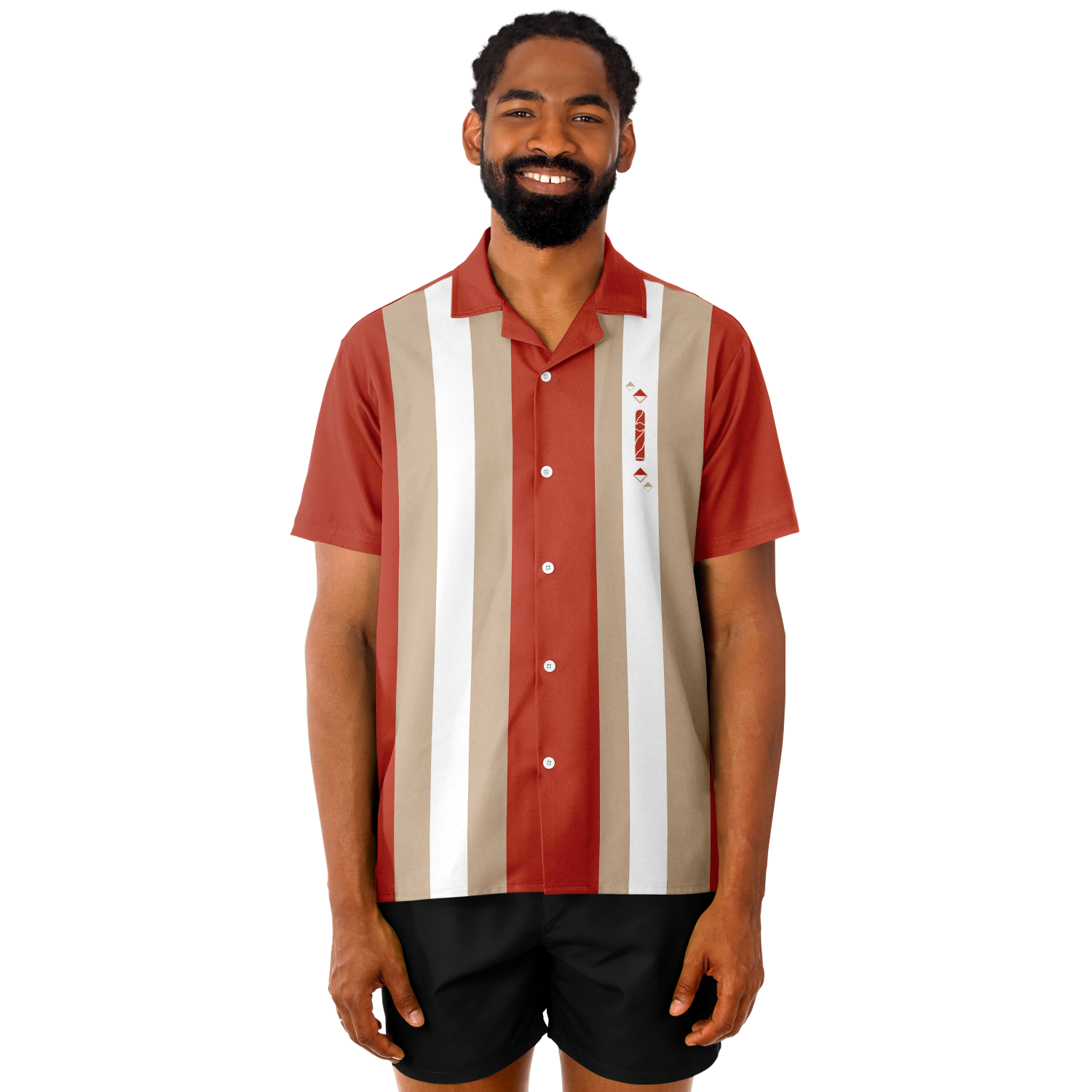 Retro Smoke no.13 - Redish, Tan, and White