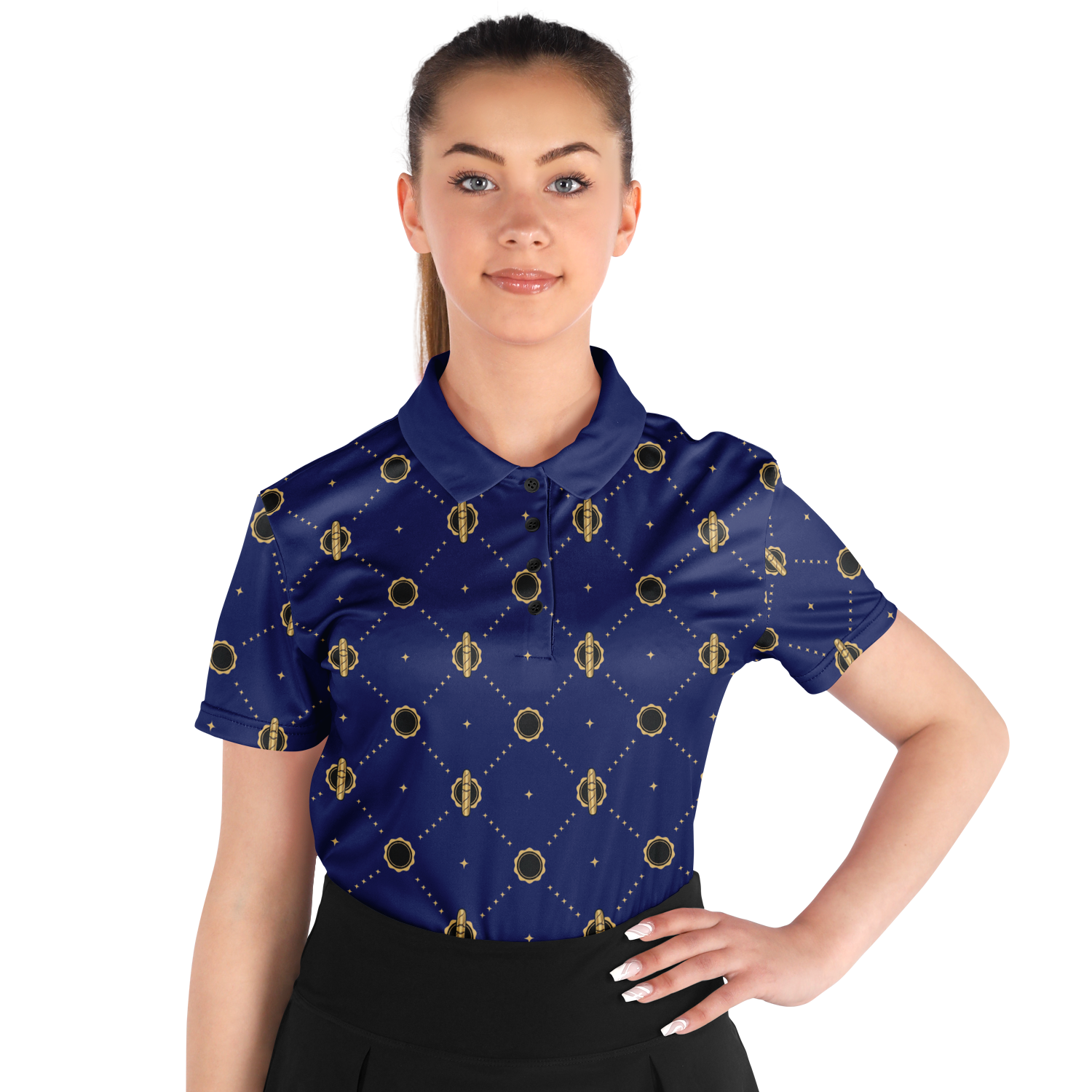 Viso Gold Link - Blue Polo Shirt