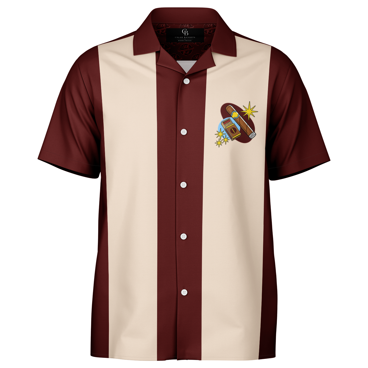 Retro Smoke no.15 - Burgandy and Tan