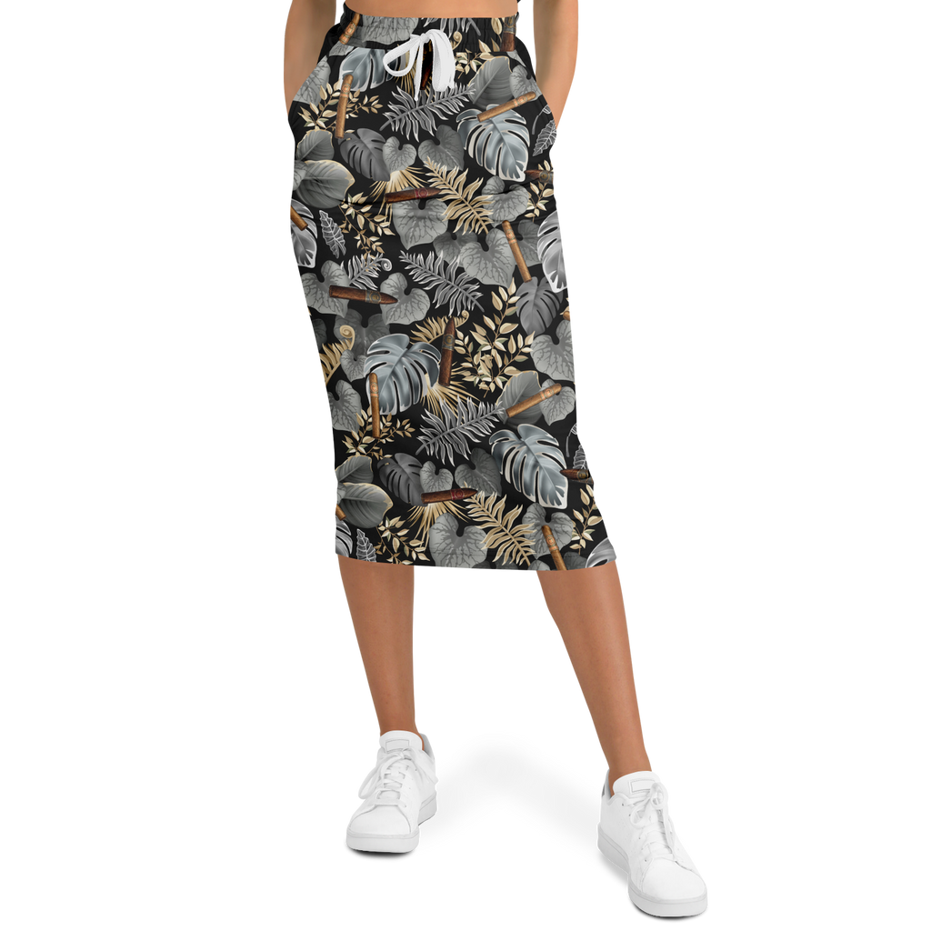 Capa Flora - Grey Long Tropical Skirt