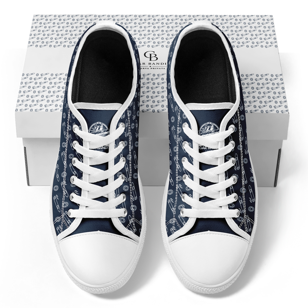 Yacht Smoke Low Shoes - Navy & White