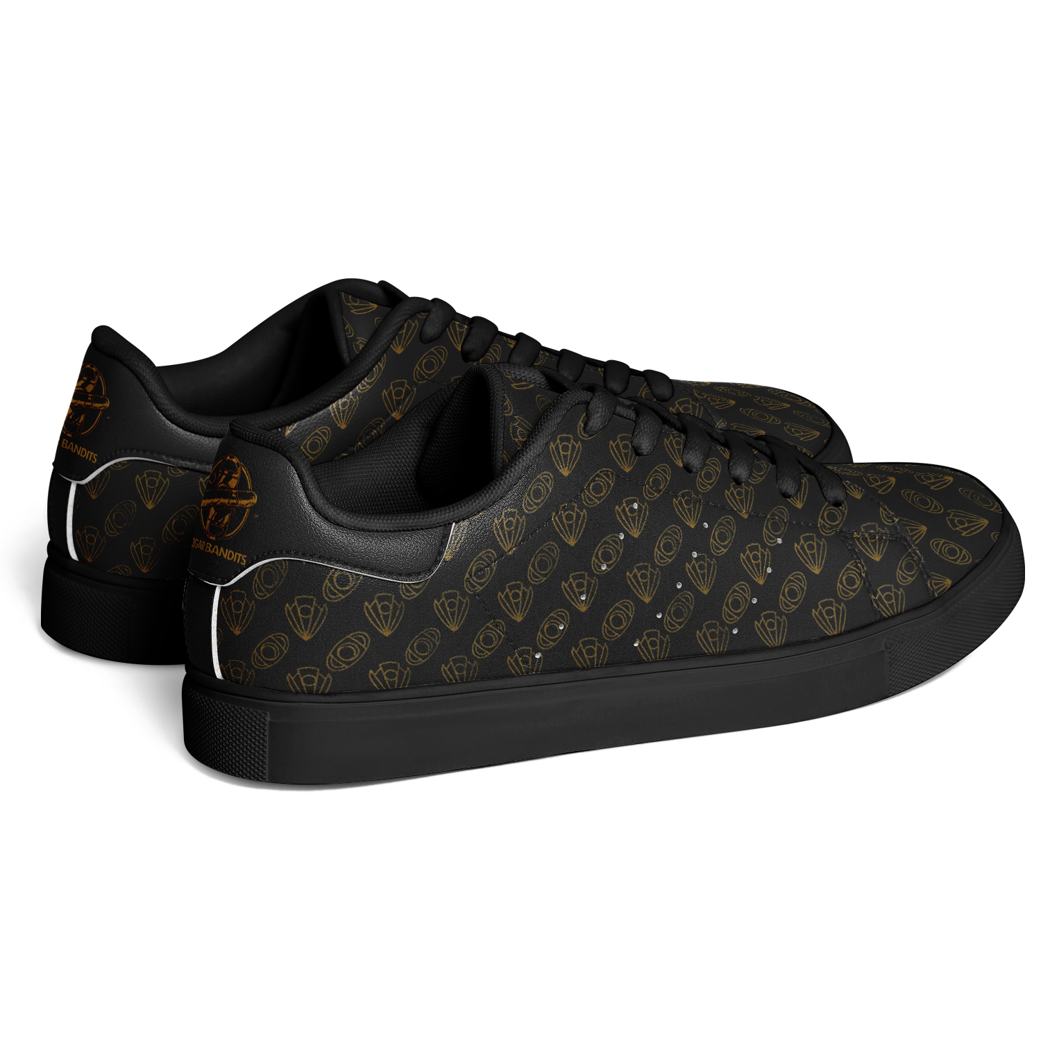 Cigar Cutter Low Tops - Black & Gold
