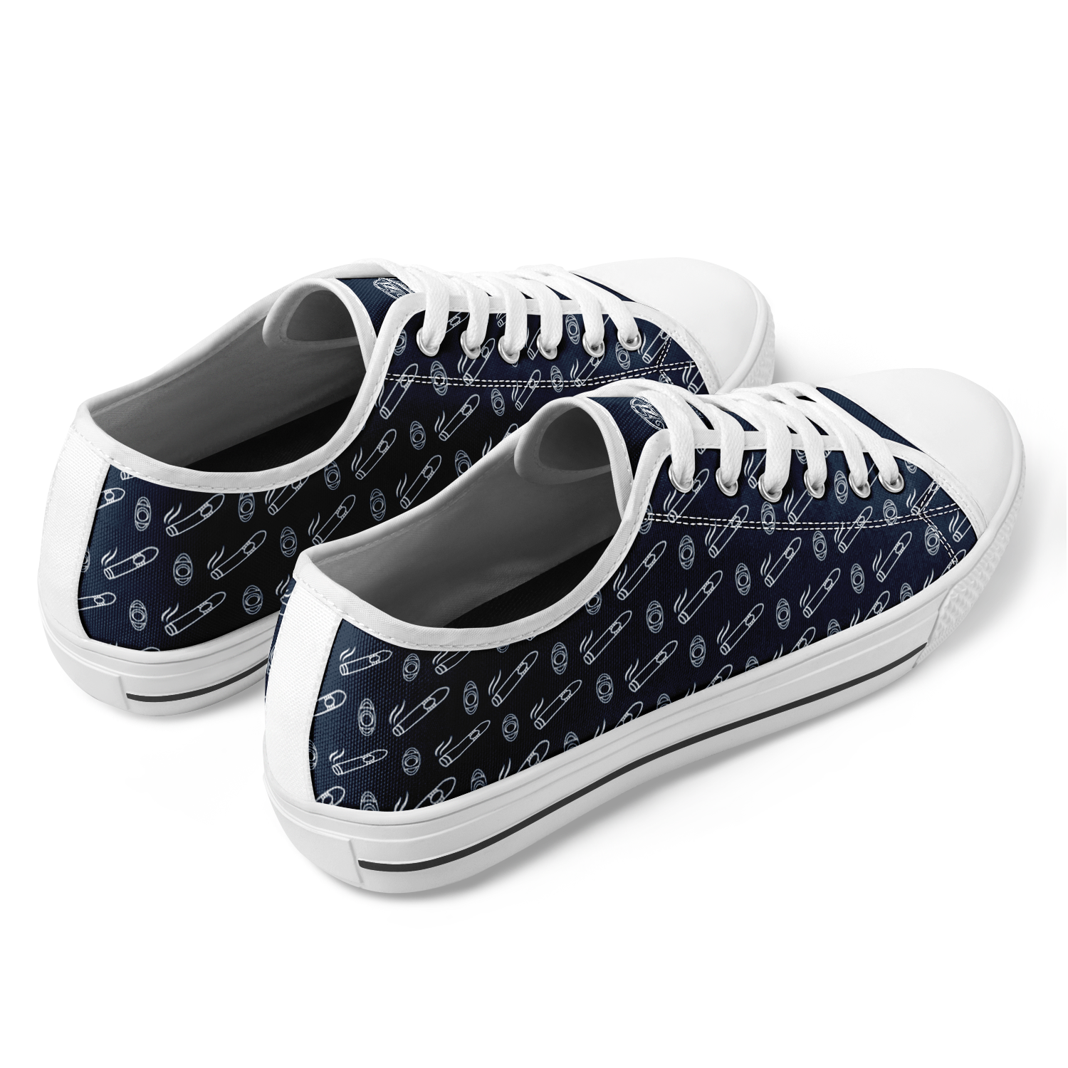 Yacht Smoke Low Shoes - Navy & White