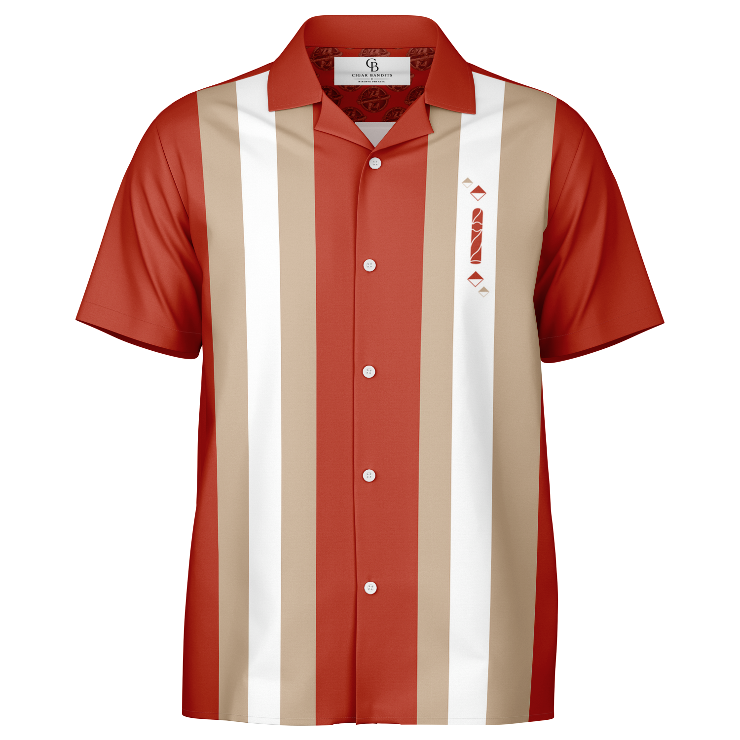 Retro Smoke no.13 - Redish, Tan, and White