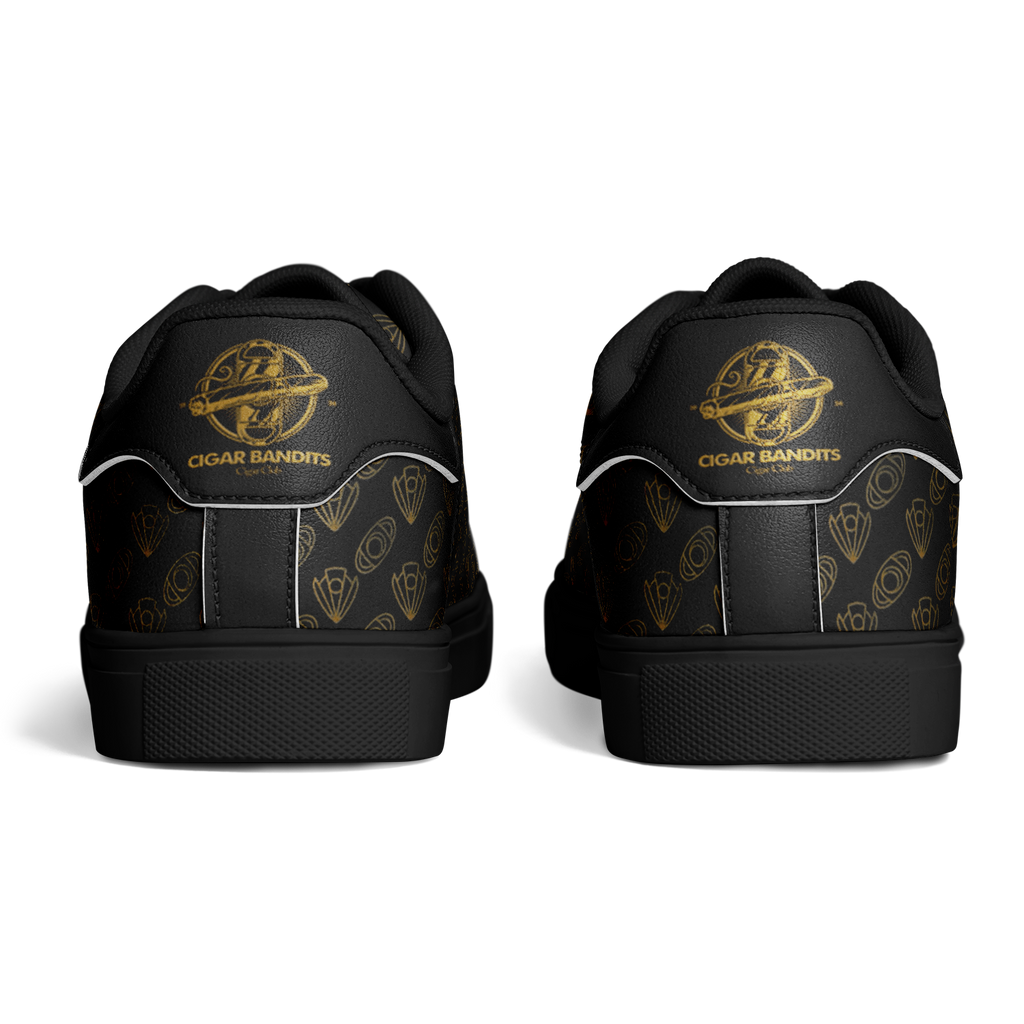Cigar Cutter Low Tops - Black & Gold