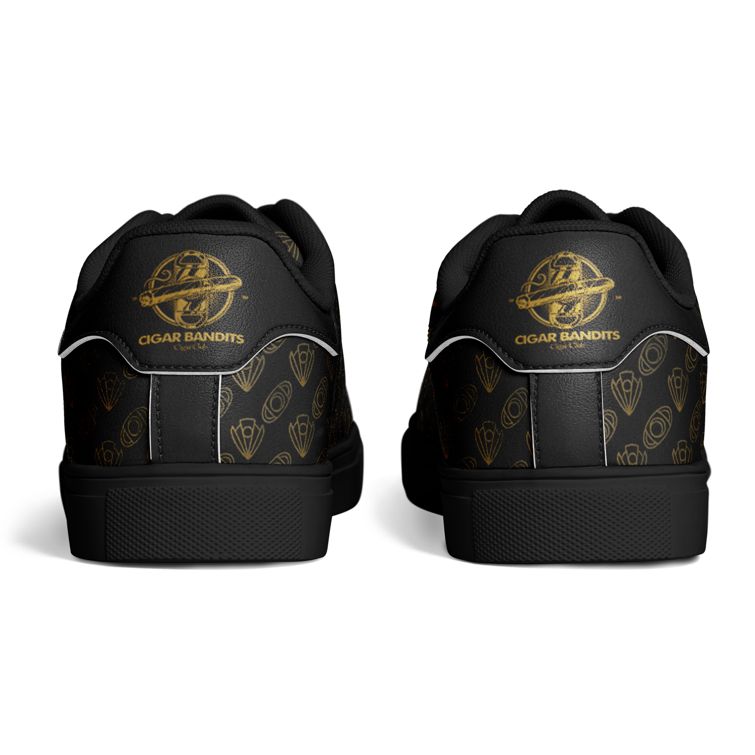 Cigar Cutter Low Tops - Black & Gold