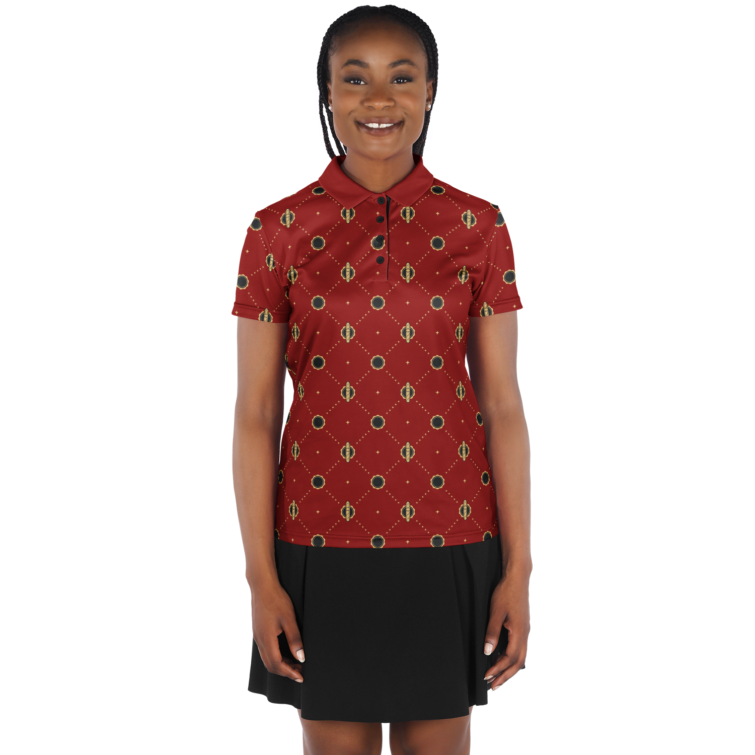 Viso Gold Link - Red Polo Shirt