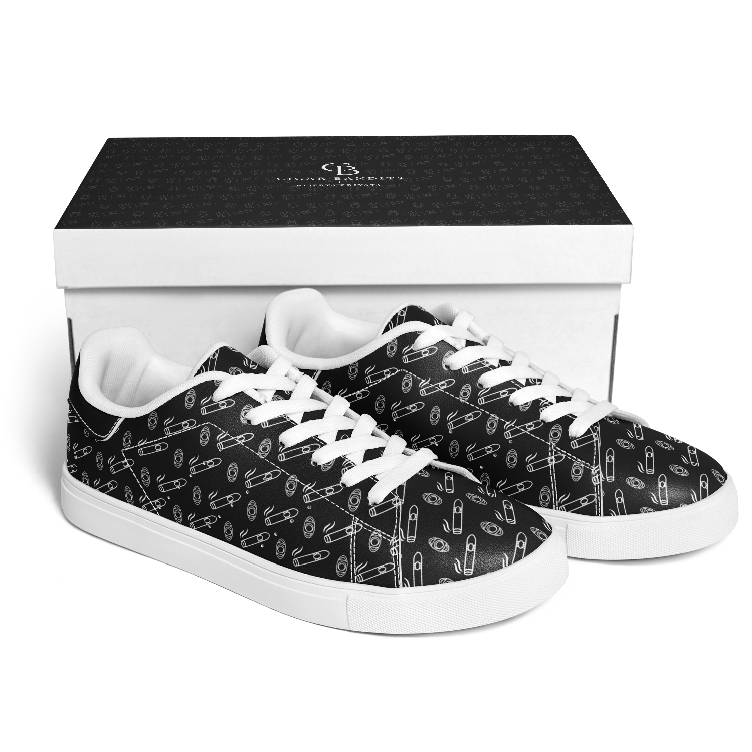 Cigar Low Tops - Black & White