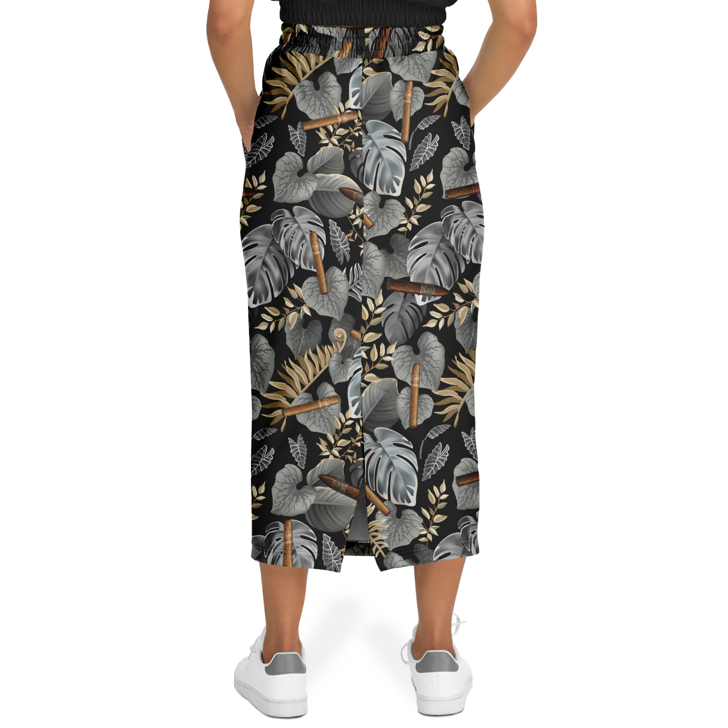 Capa Flora - Grey Long Tropical Skirt