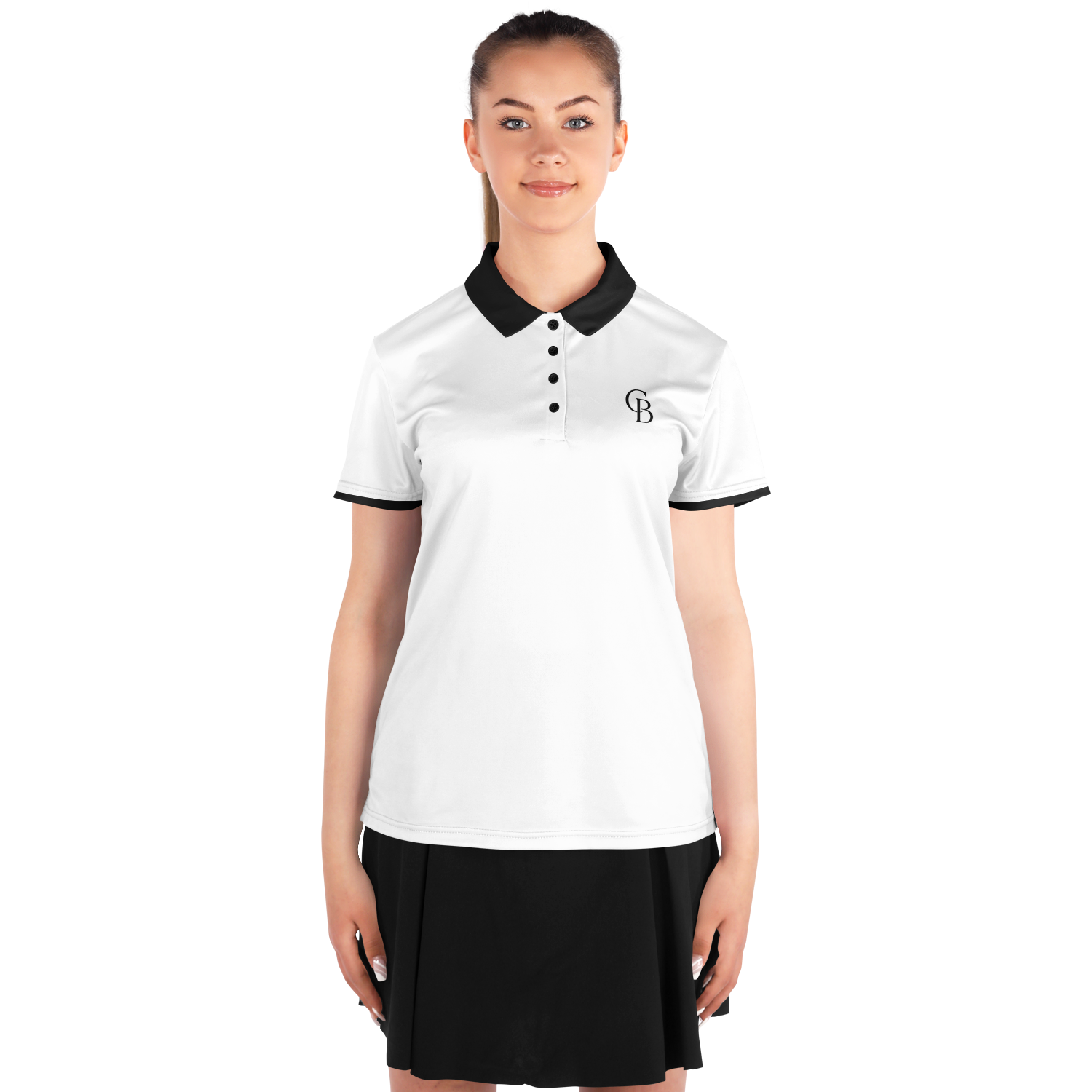 Seco - White & Black Logo Polo Shirt