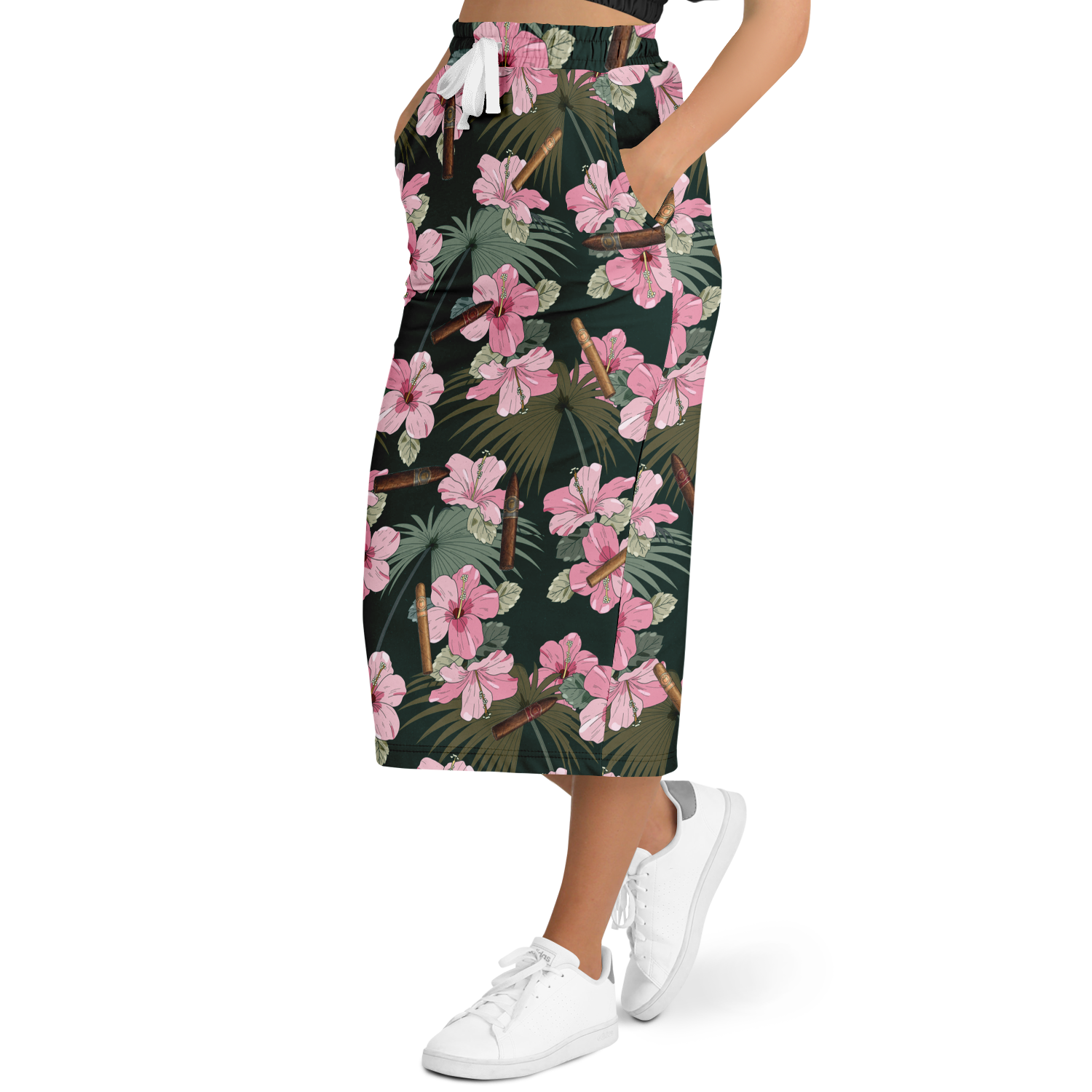 Capa Flora - Pink Long Tropical Skirt