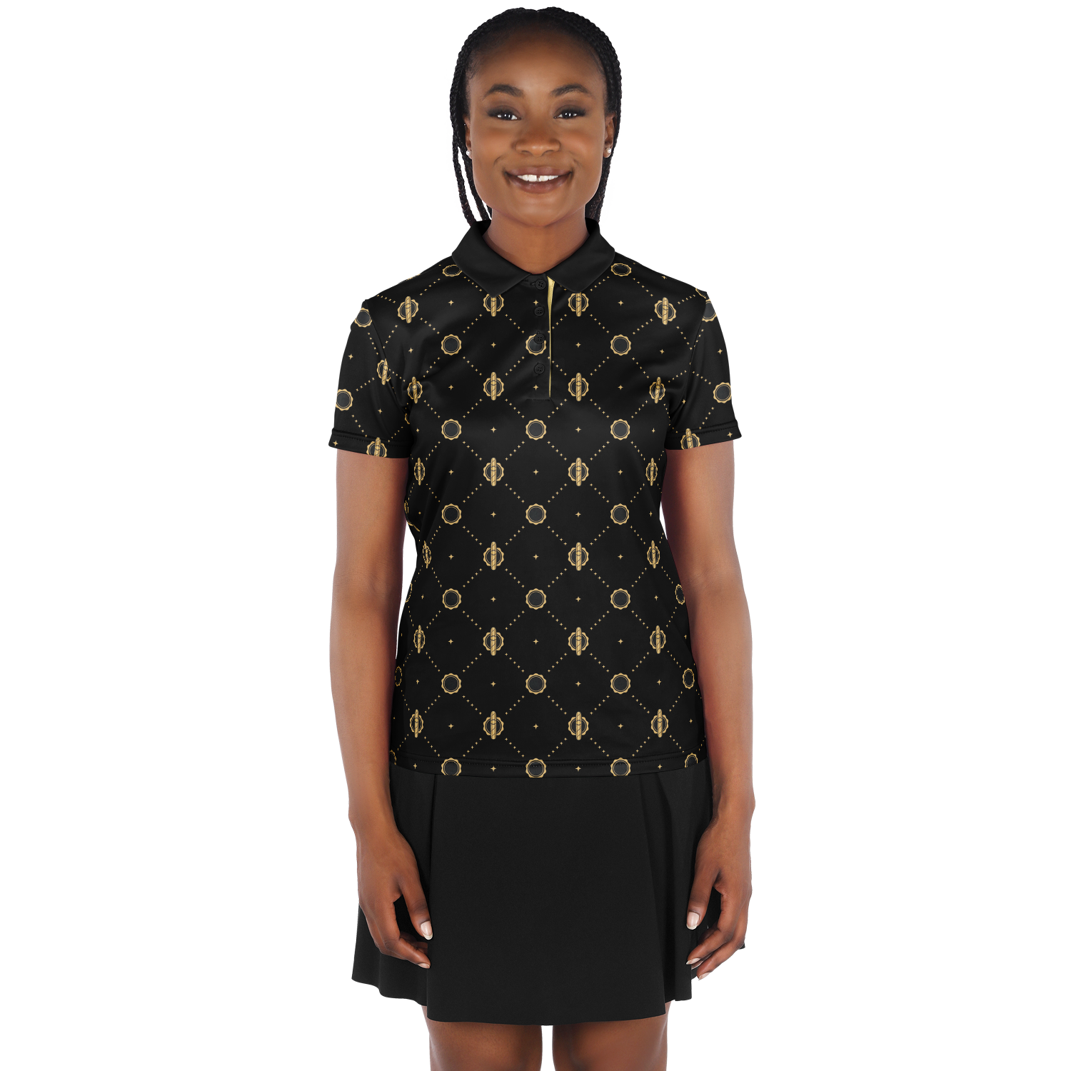 Viso Gold Link - Black Polo Shirt