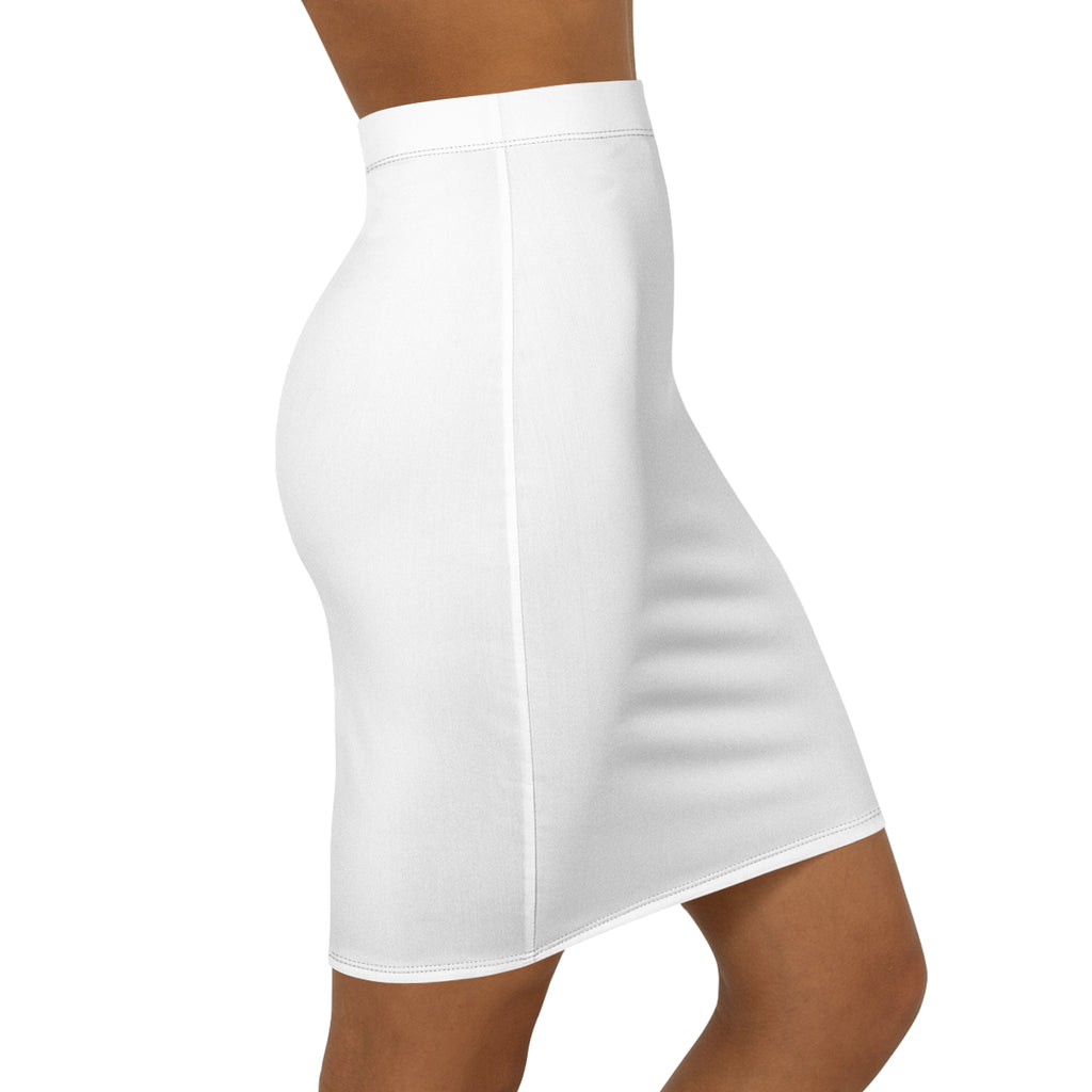 Ligero Logo -  White Pencil Skirt