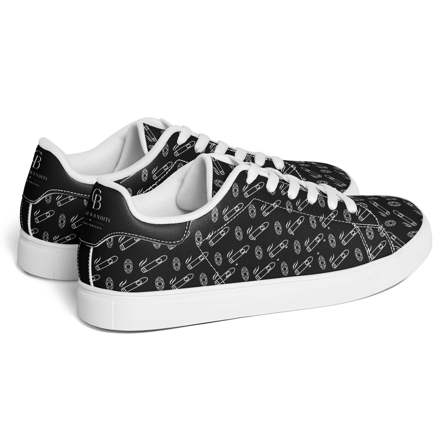 Cigar Low Tops - Black & White