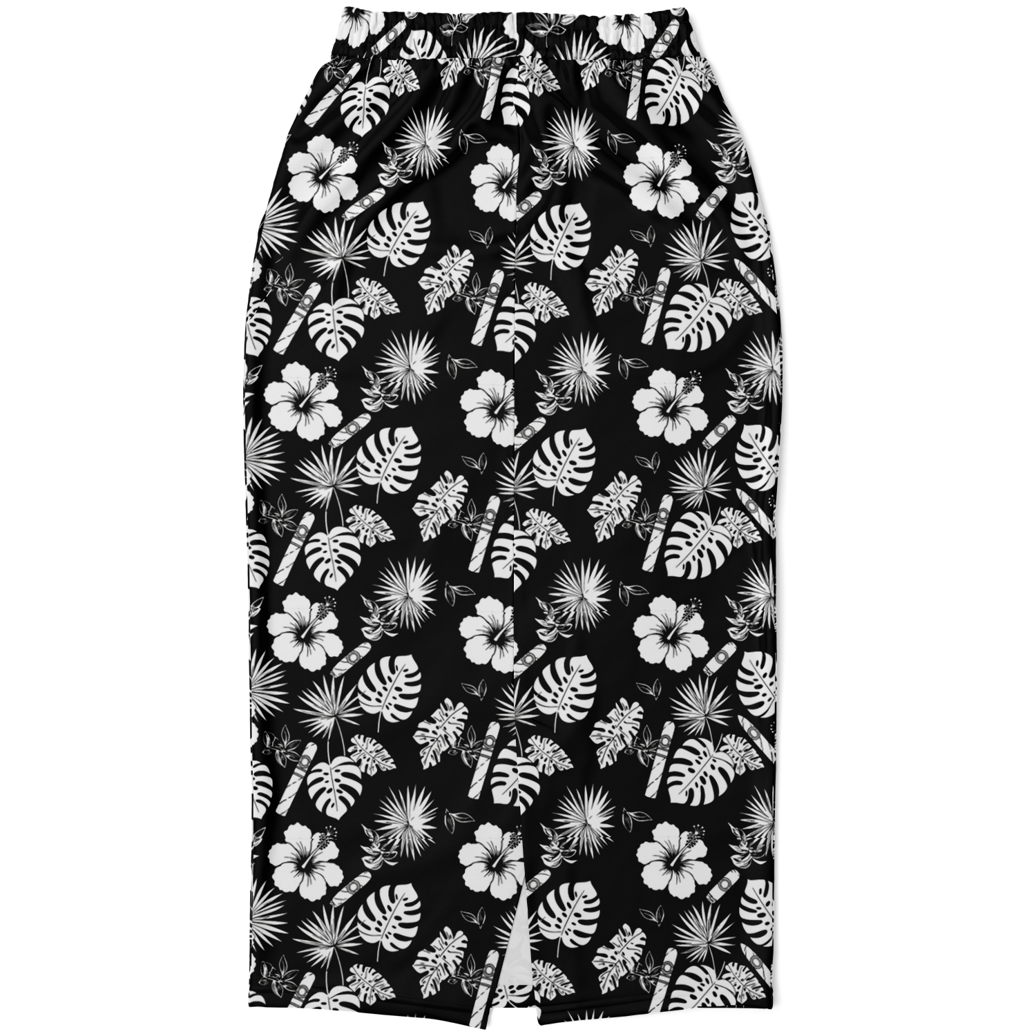 Capa Flora - Black & White Long Tropical Skirt
