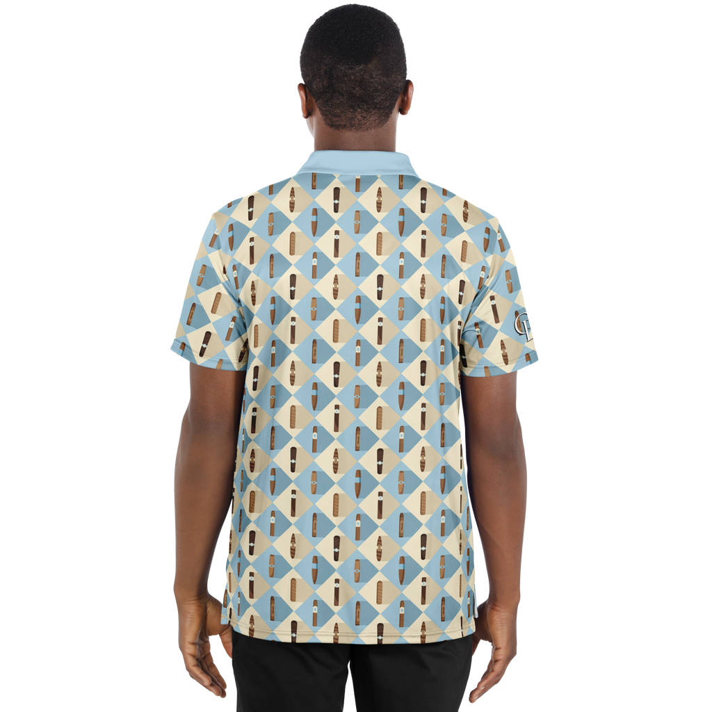 Grand Puro no.2 (Sky Blue & Cream) - Polo Shirt