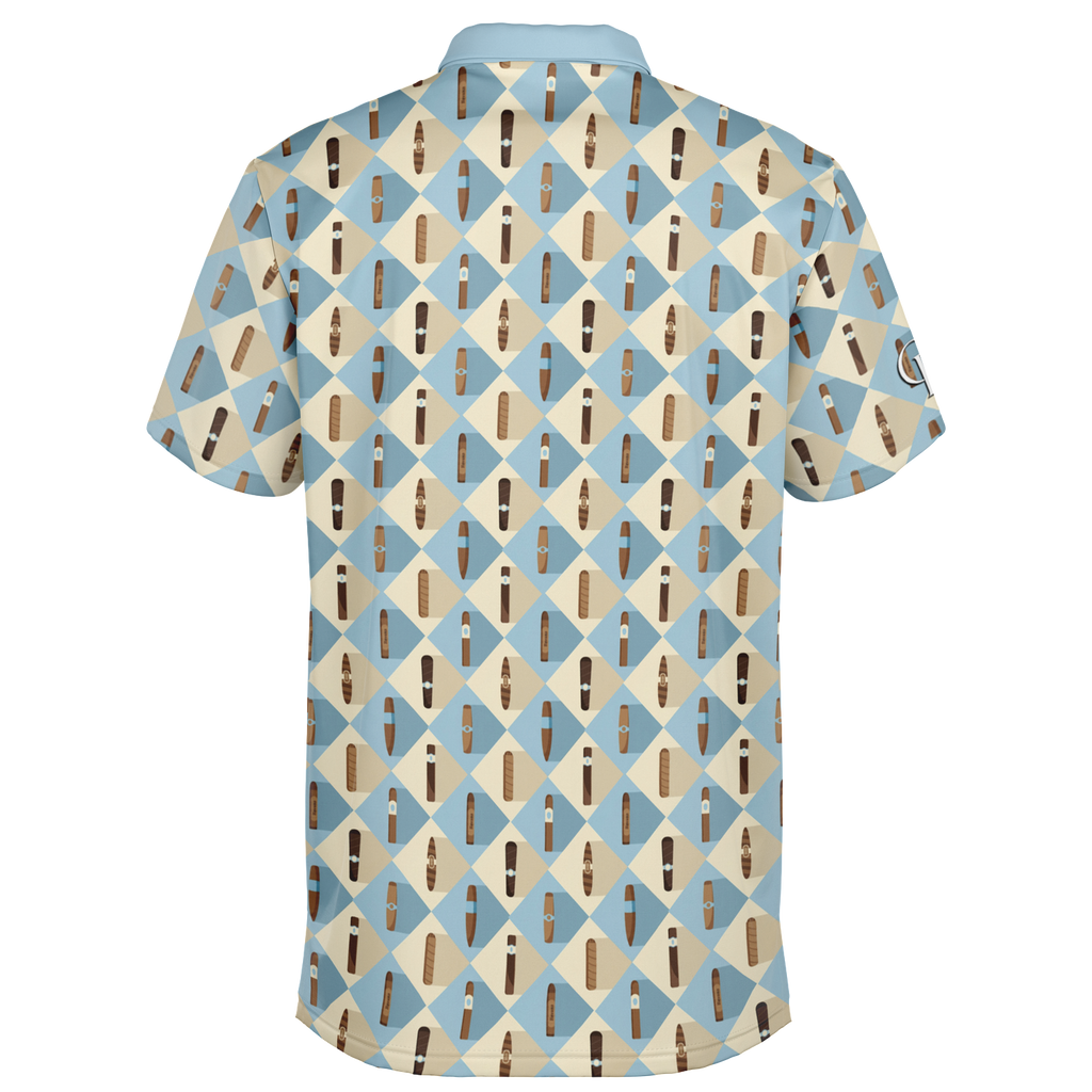 Grand Puro no.2 (Sky Blue & Cream) - Polo Shirt