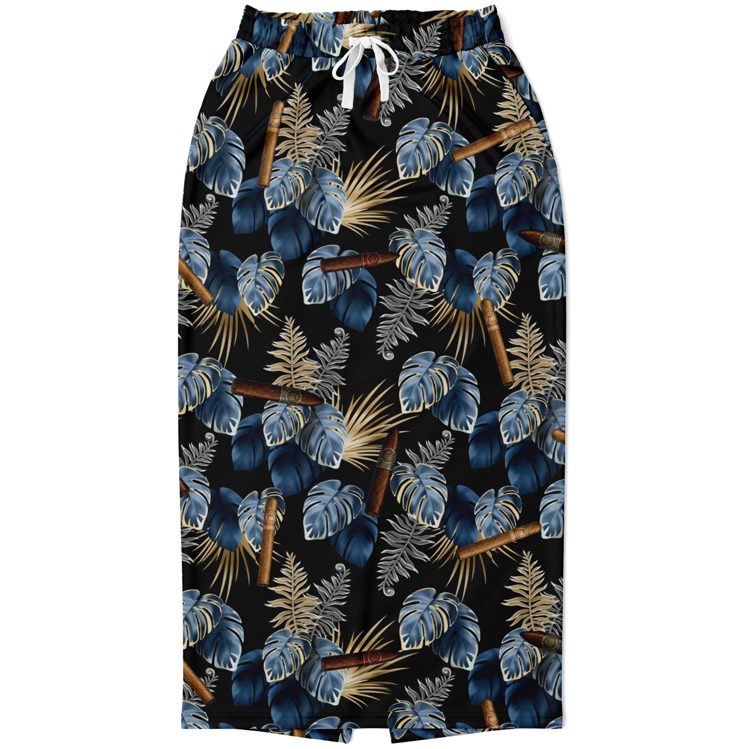 Capa Flora - Blue  Long Tropical Skirt