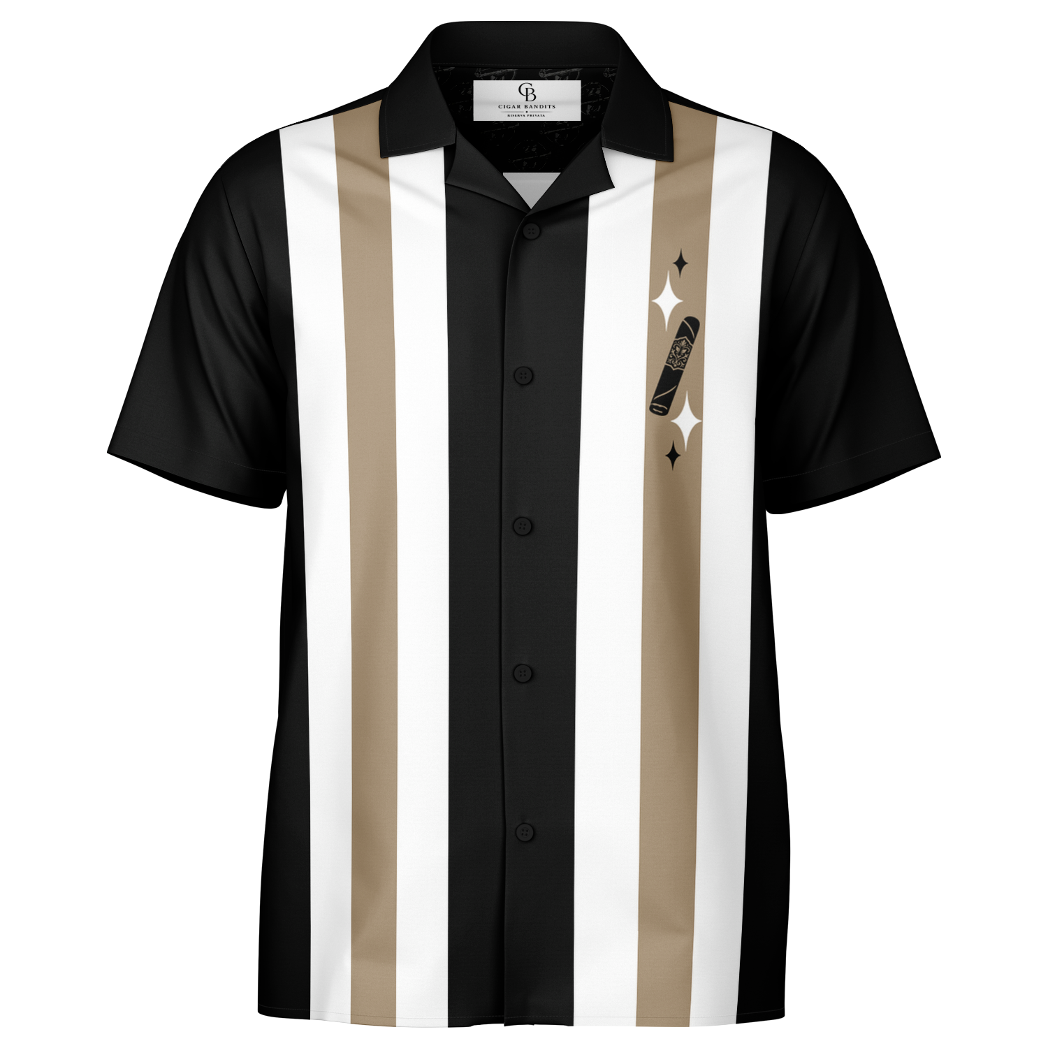Retro Smoke no.16 - Black, Tan, and off White