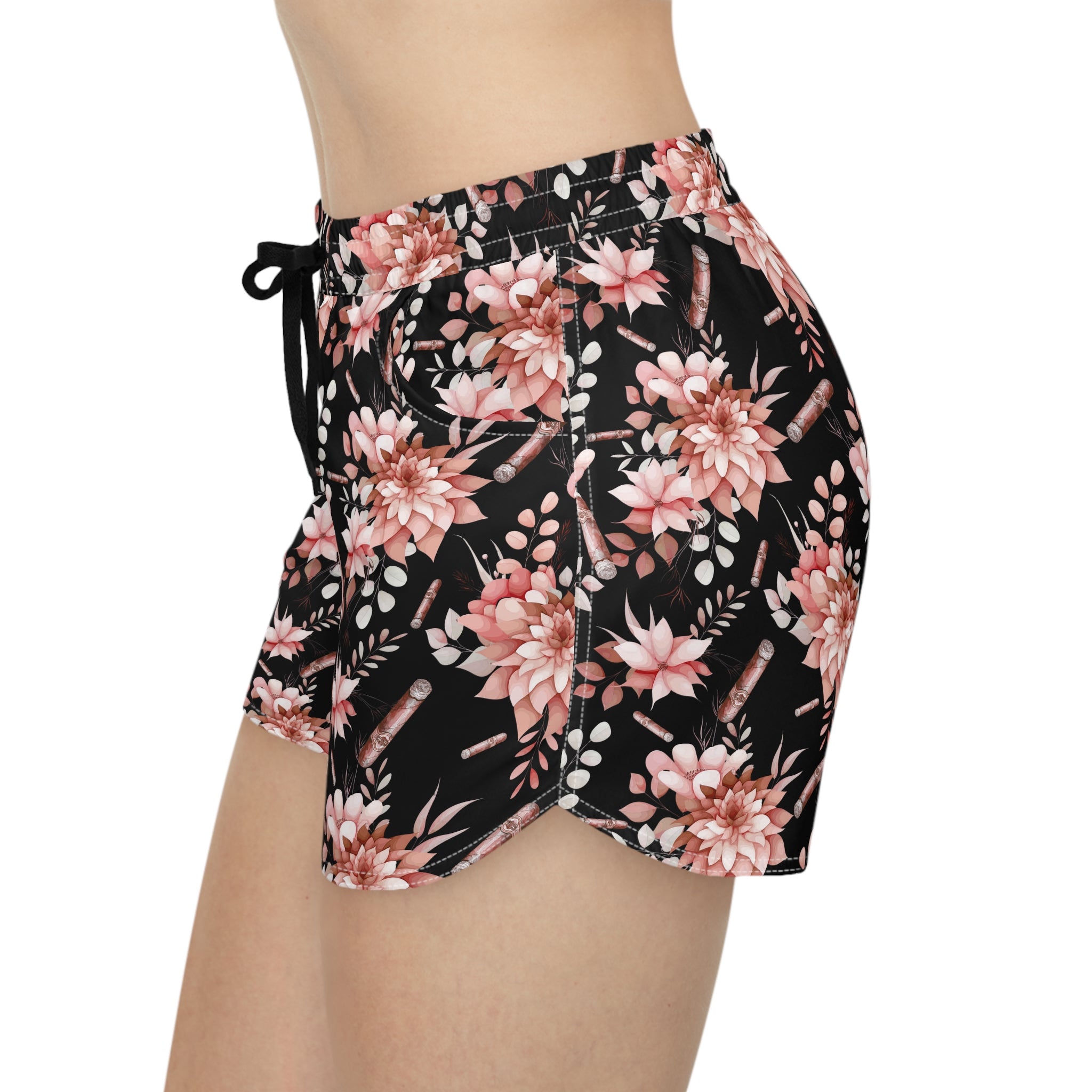 Capa Flora -  Pink & Black Lounge Shorts