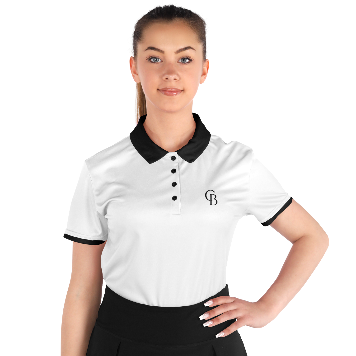 Seco - White & Black Logo Polo Shirt