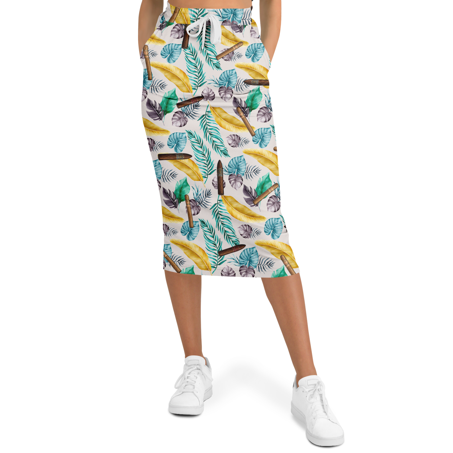Capa Flora - Yellow Long Tropical Skirt