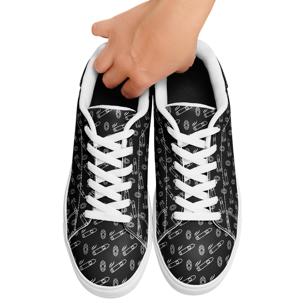 Cigar Low Tops - Black & White