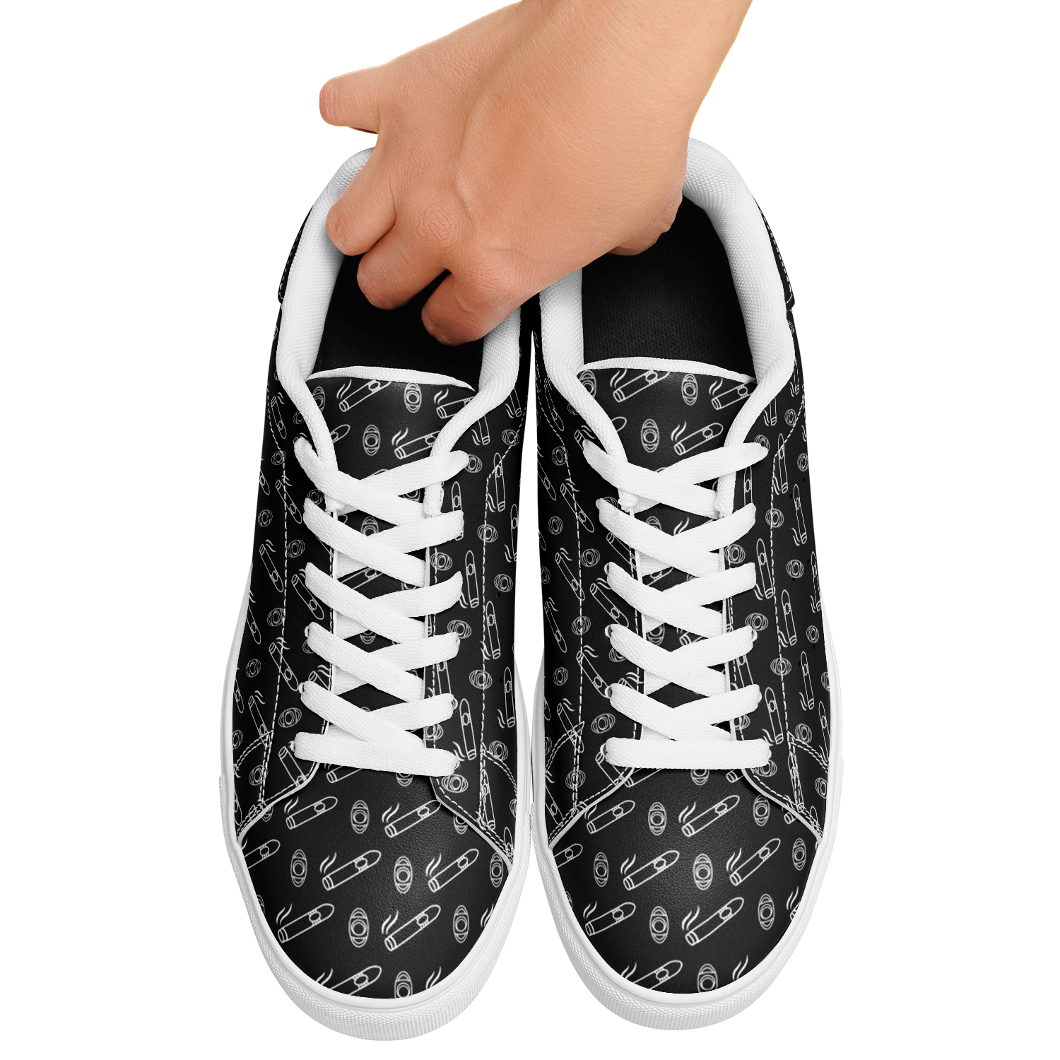 Cigar Low Tops - Black & White