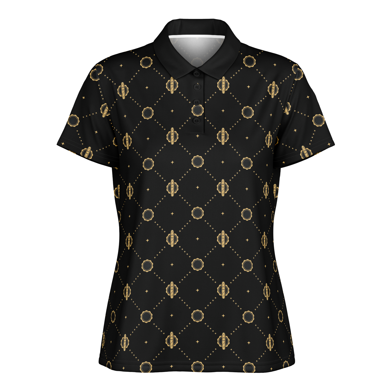 Viso Gold Link - Black Polo Shirt