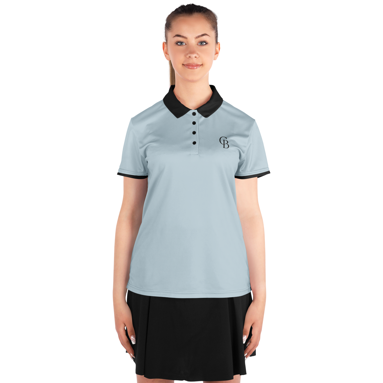 Seco - Fog & Black Logo Polo Shirt