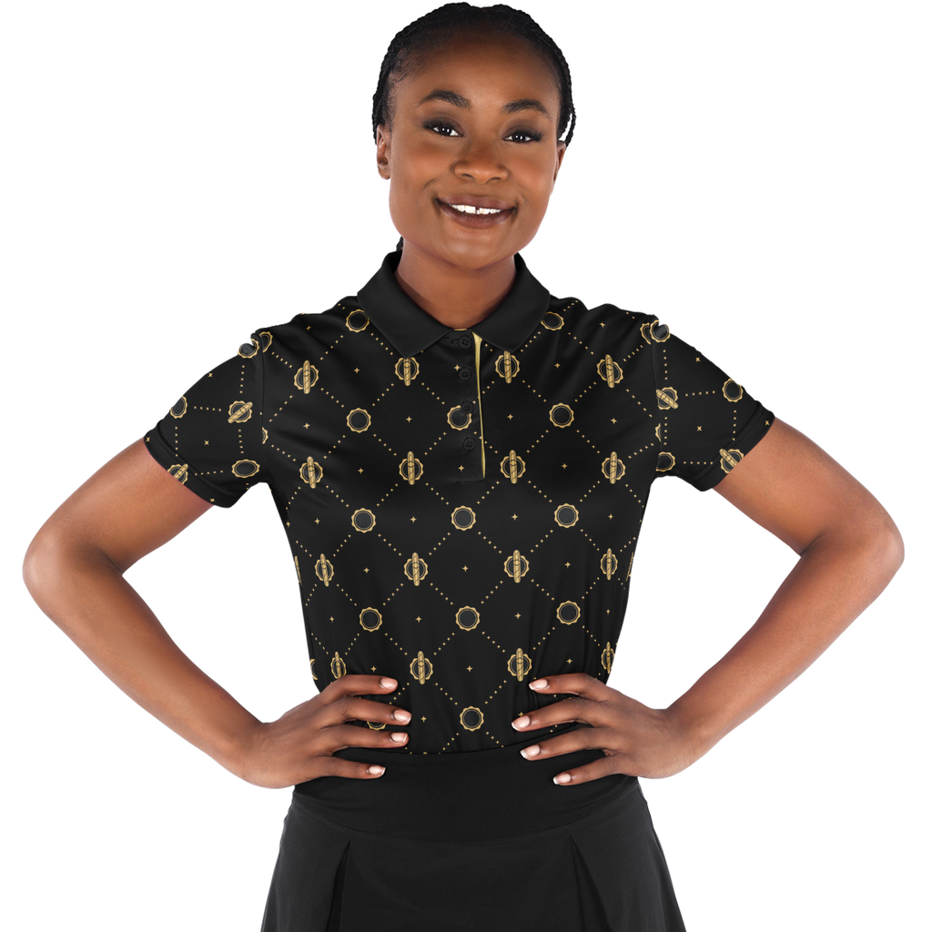 Viso Gold Link - Black Polo Shirt