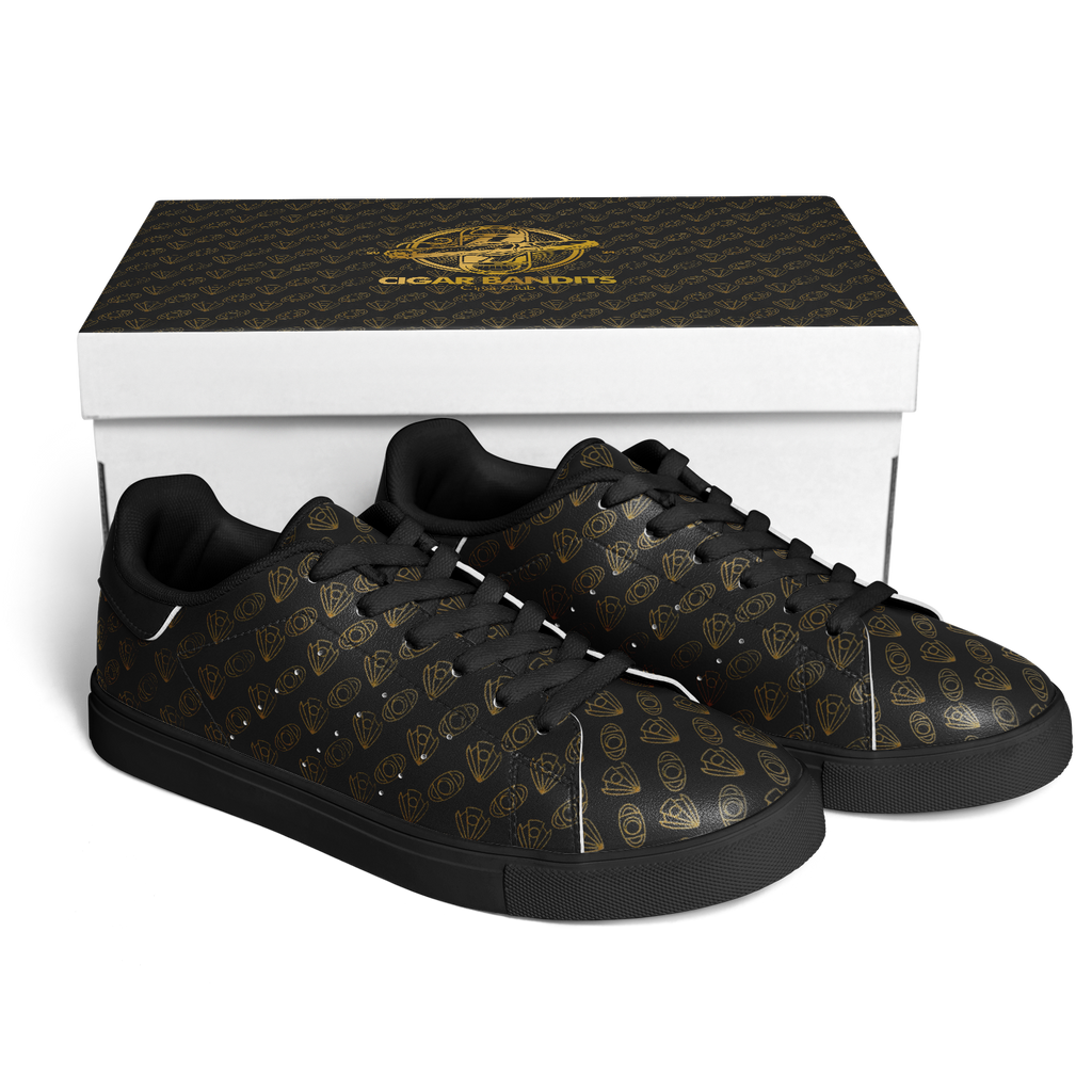 Cigar Cutter Low Tops - Black & Gold