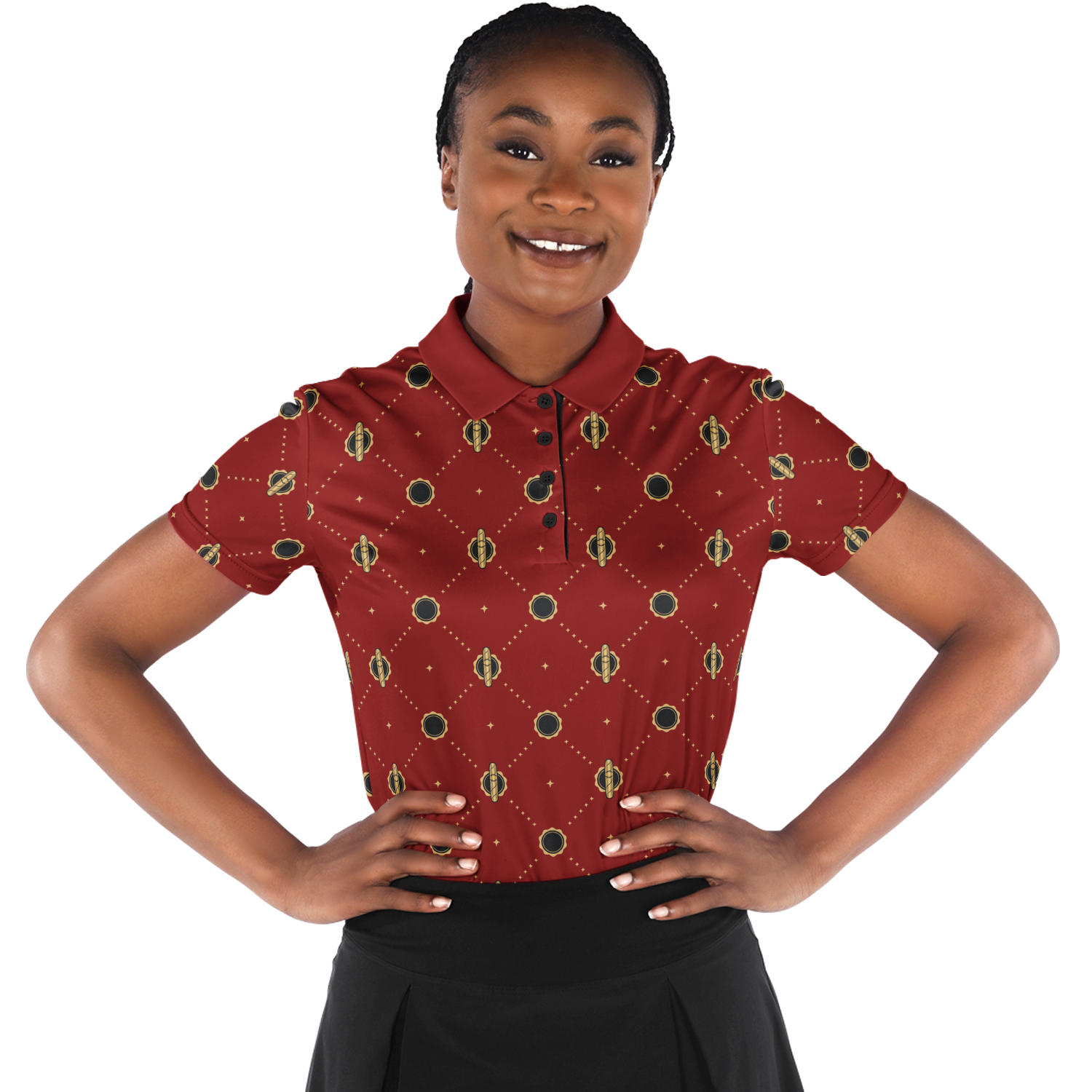 Viso Gold Link - Red Polo Shirt