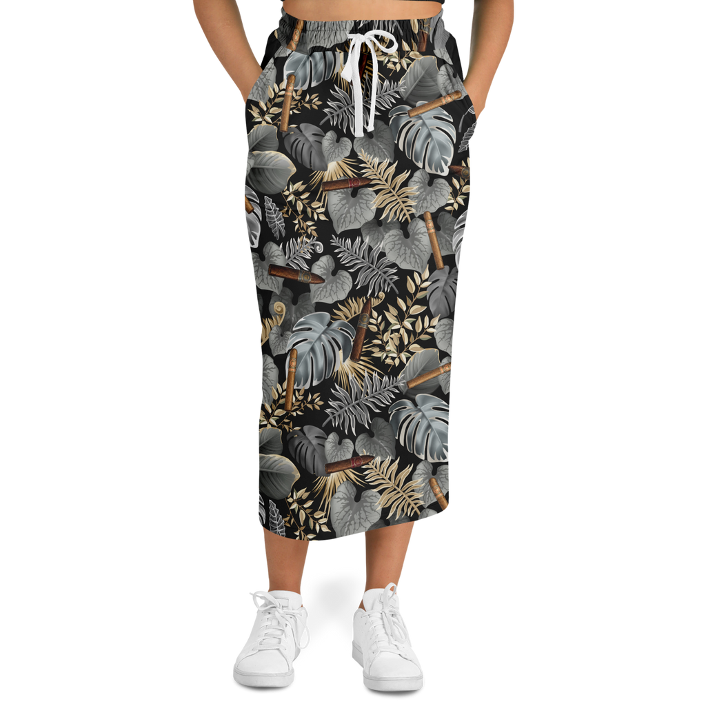 Capa Flora - Grey Long Tropical Skirt