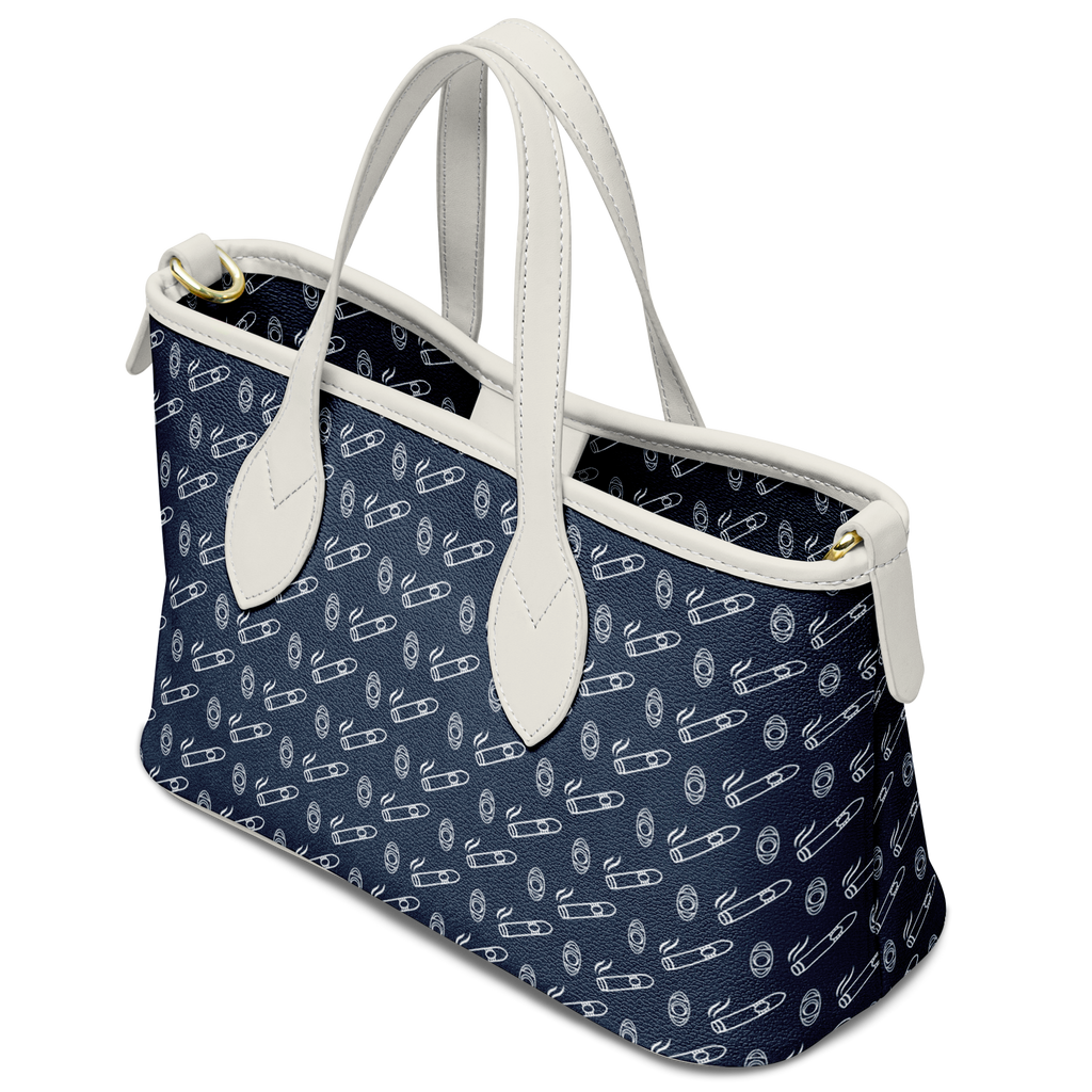 Yatch Smoke - Leather Tote Bag