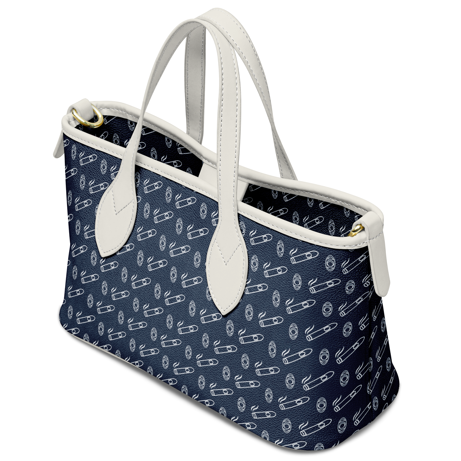 Yatch Smoke - Leather Tote Bag