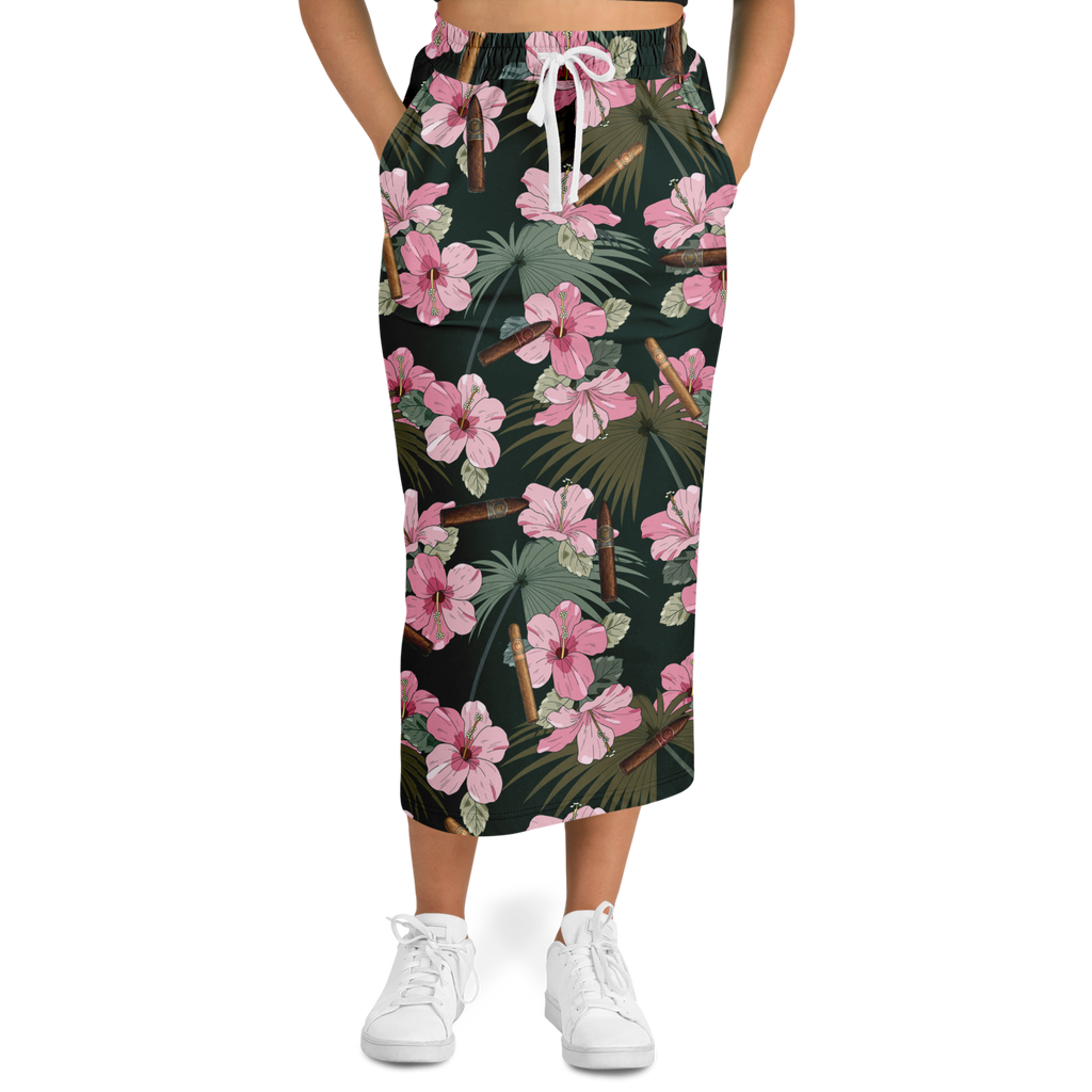 Capa Flora - Pink Long Tropical Skirt