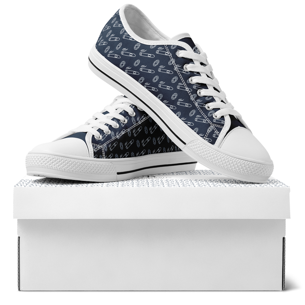 Yacht Smoke Low Shoes - Navy & White