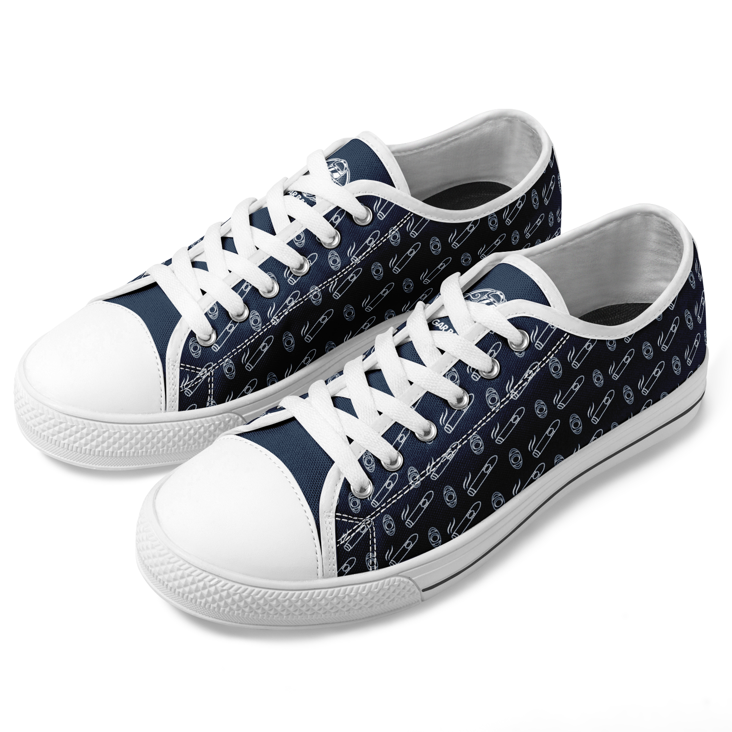 Yacht Smoke Low Shoes - Navy & White
