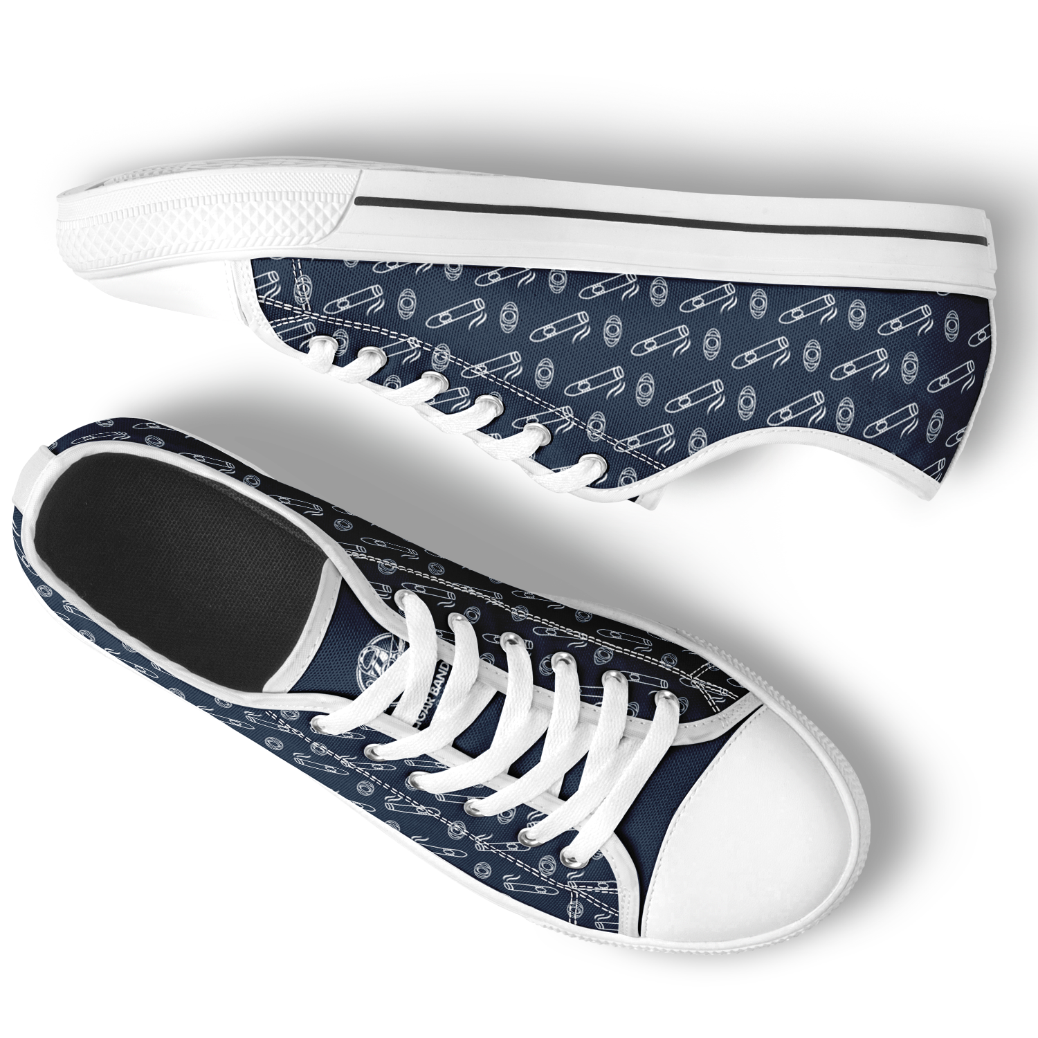 Yacht Smoke Low Shoes - Navy & White